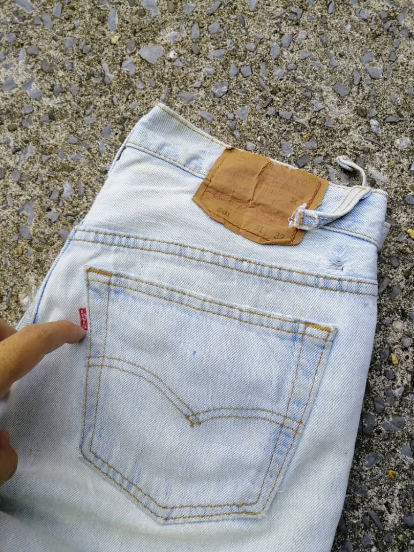 Levi's × Levi's Vintage Clothing × Vintage Vintage Levis Strauss 501 Fly Button Distressed Denim Jeans Size US 29 - 6 Thumbnail