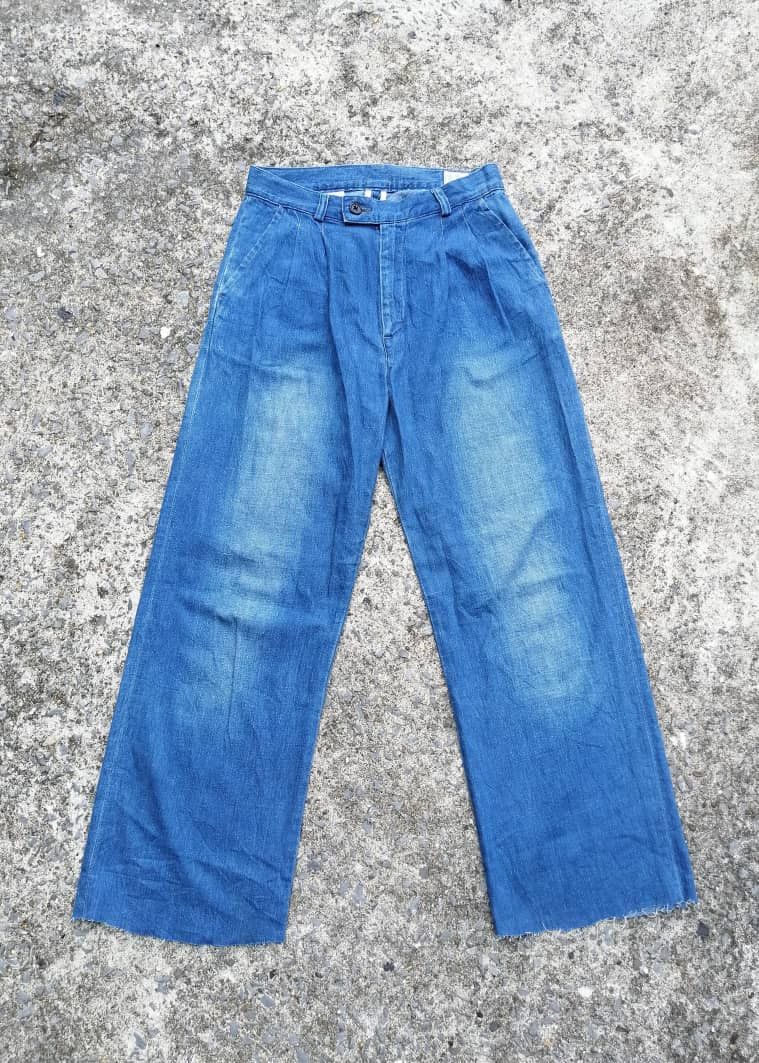 Japanese Brand × Orslow Or slow Made In Japan Wide Leg Denim Jeans Size 26" / US 2 / IT 38 - 1 Thumbnail