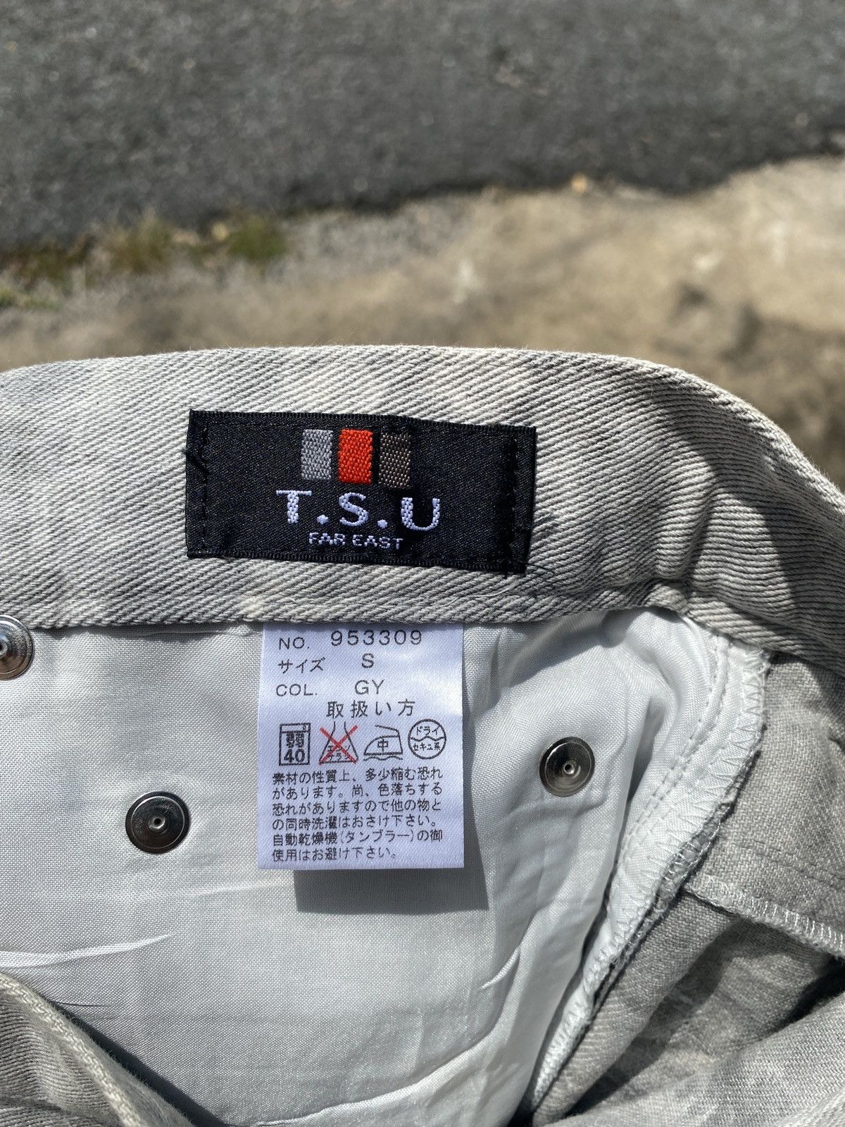 Designer × Japanese Brand Japan T.S.U FAR EAST Smoke Design Flared Bootcut Pants Size US 27 - 11 Thumbnail