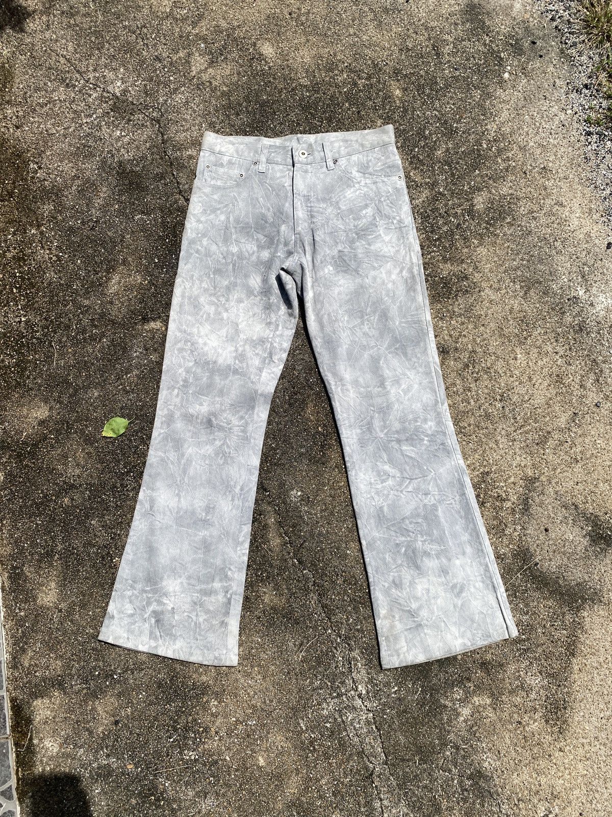 Designer × Japanese Brand Japan T.S.U FAR EAST Smoke Design Flared Bootcut Pants Size US 27 - 1 Thumbnail