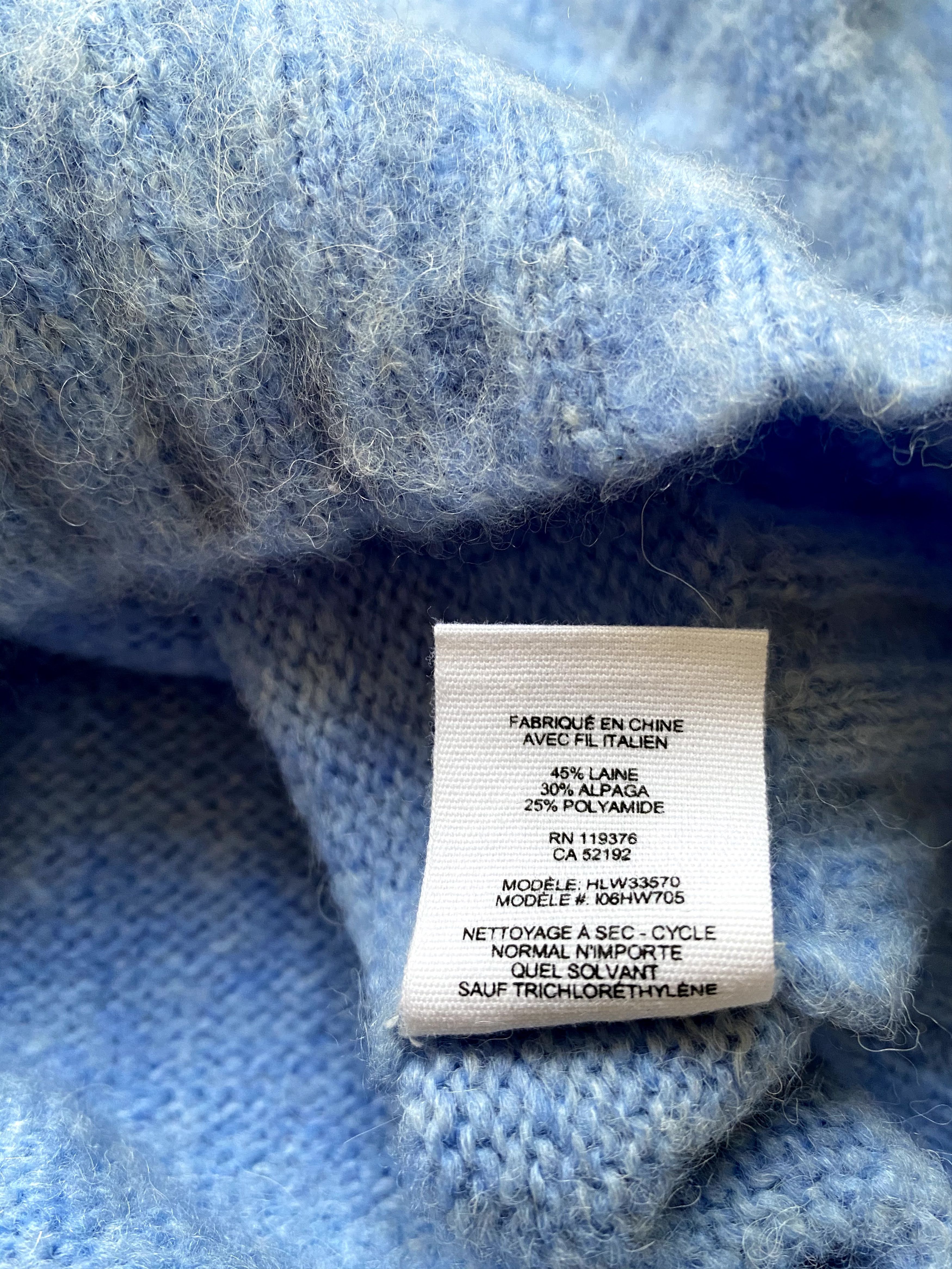 Helmut Lang ⚡️QUICK SALE⚡️Helmut Lang Blue Wool Alpaca Knit Size XS / US 0-2 / IT 36-38 - 5 Thumbnail