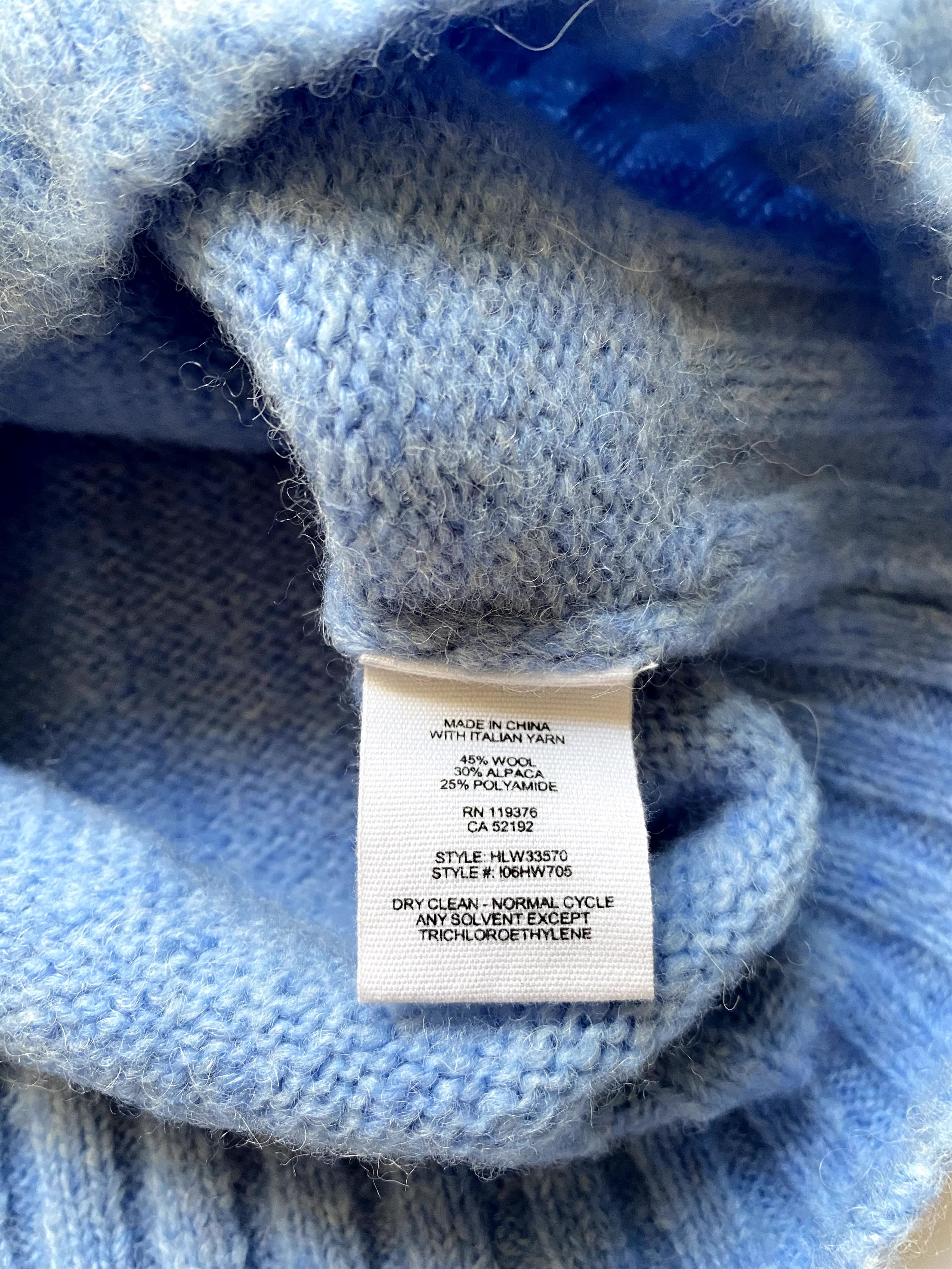 Helmut Lang ⚡️QUICK SALE⚡️Helmut Lang Blue Wool Alpaca Knit Size XS / US 0-2 / IT 36-38 - 4 Thumbnail