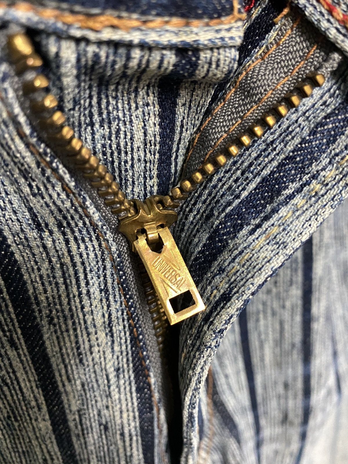 Designer × Japanese Brand × Vintage Vintage BLUE WAY Striped Blue Faded Denim Size US 30 / EU 46 - 13 Thumbnail