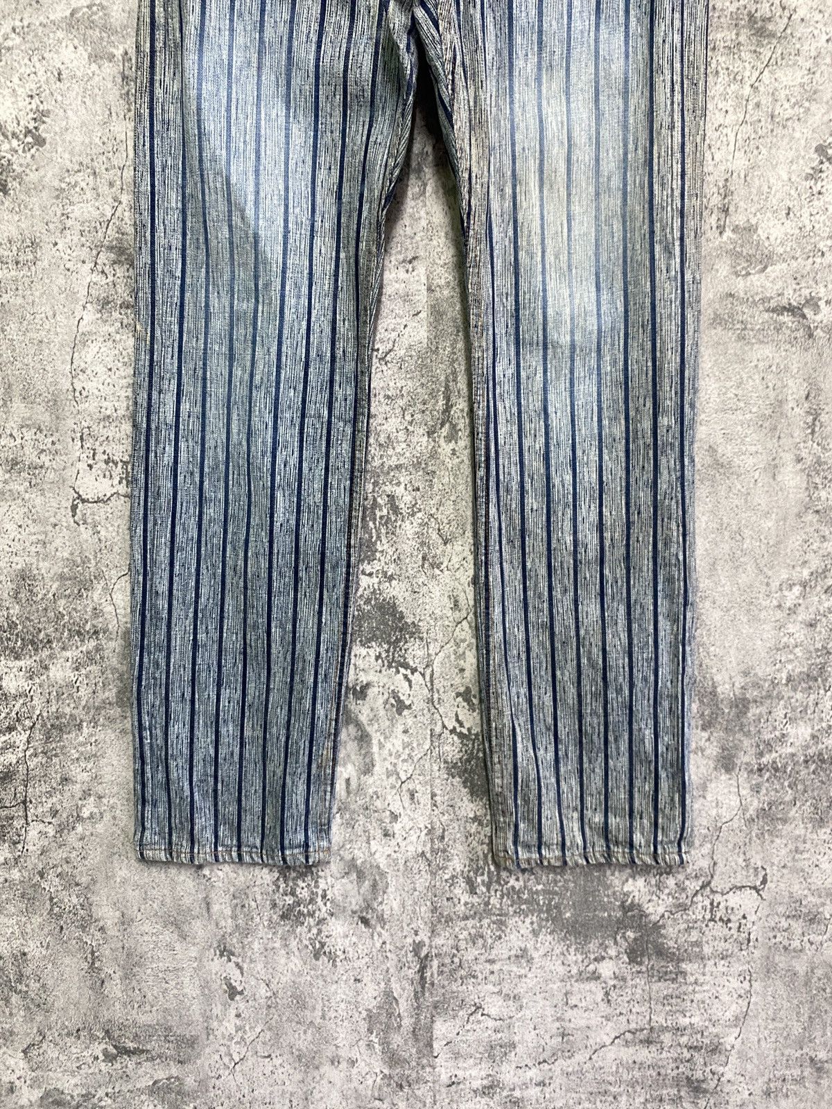 Designer × Japanese Brand × Vintage Vintage BLUE WAY Striped Blue Faded Denim Size US 30 / EU 46 - 4 Thumbnail