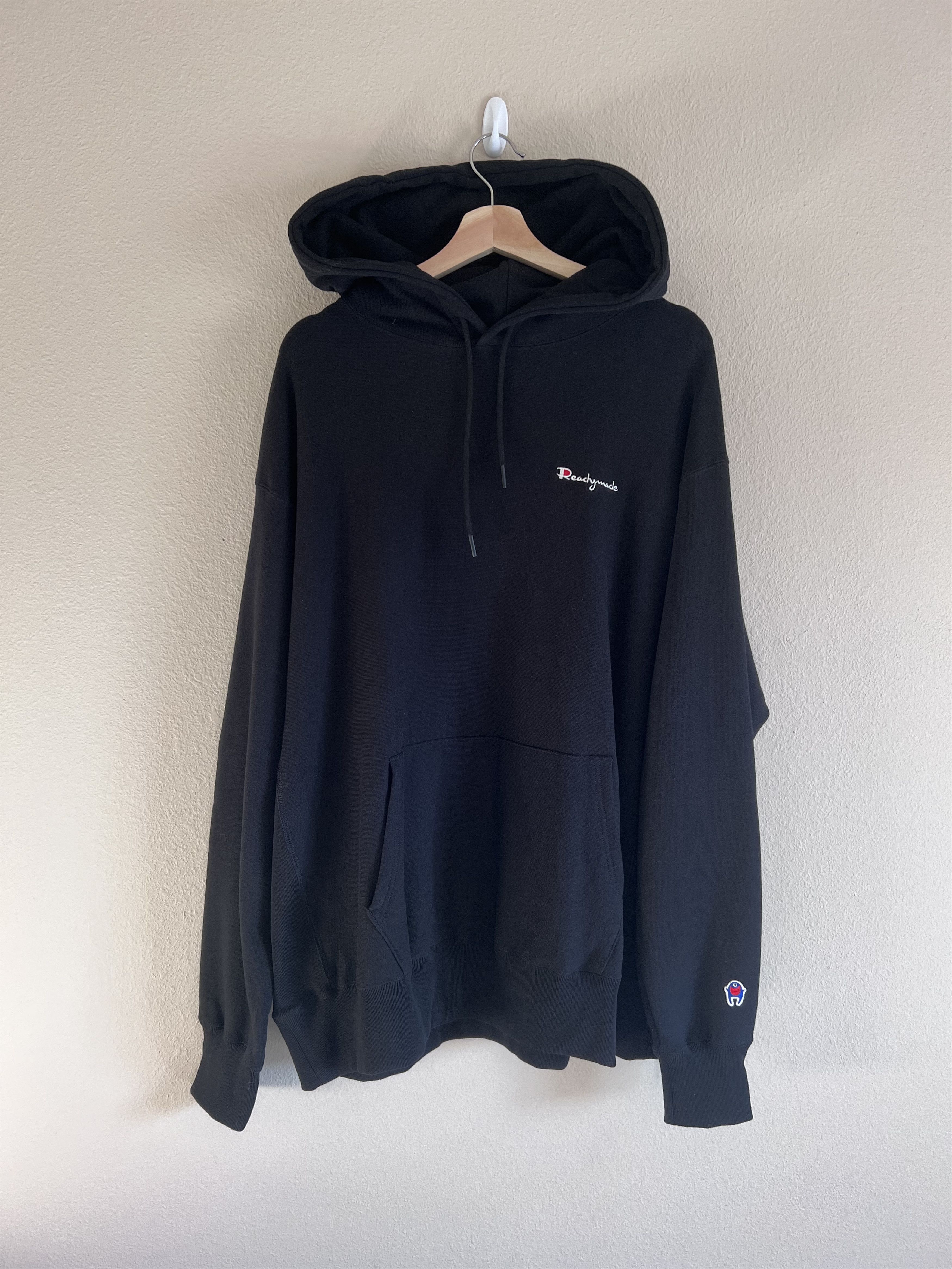 READYMADE Readymade Champion Logo Hoodie Black | Grailed