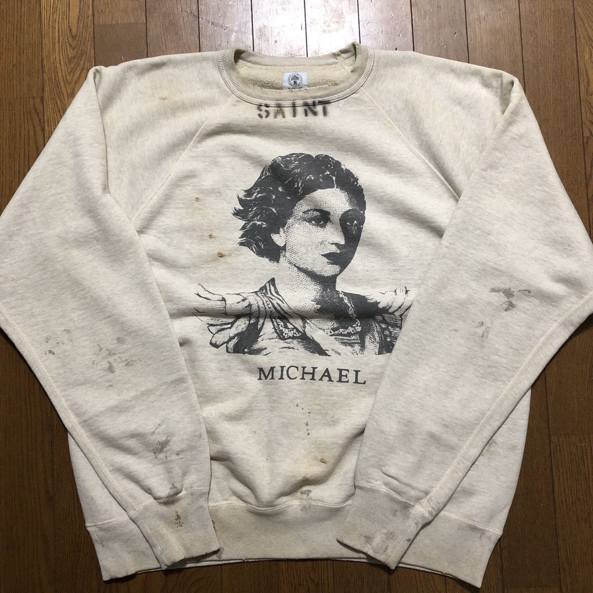 Image of Readymade x Saint Michael Michael Sweatshirt in Grey, Men's (Size XL)