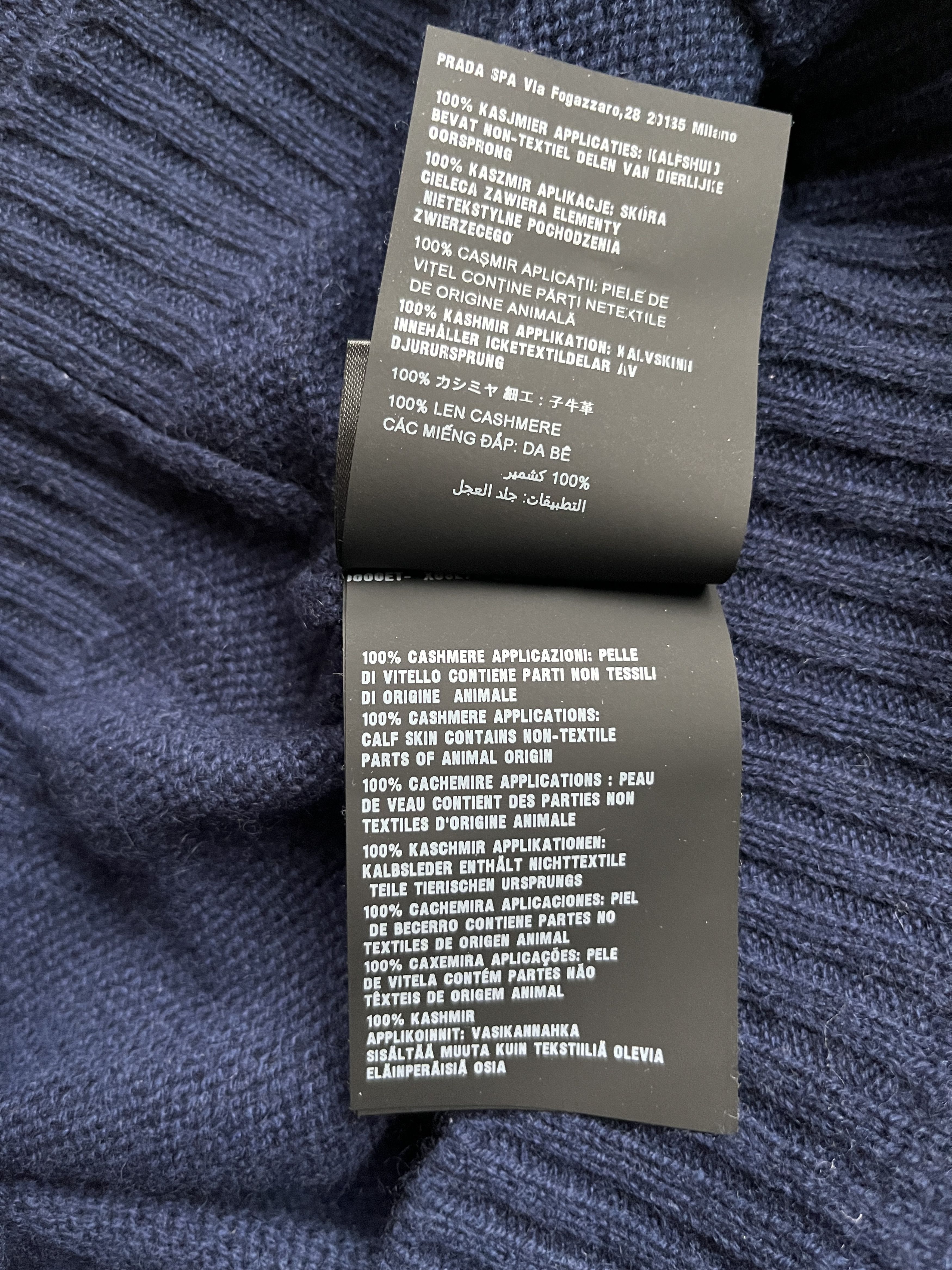 Prada ⚡️QUICK SALE⚡️2019 Prada Navy Cashmere Turtleneck Sweater Size XS / US 0-2 / IT 36-38 - 7 Thumbnail