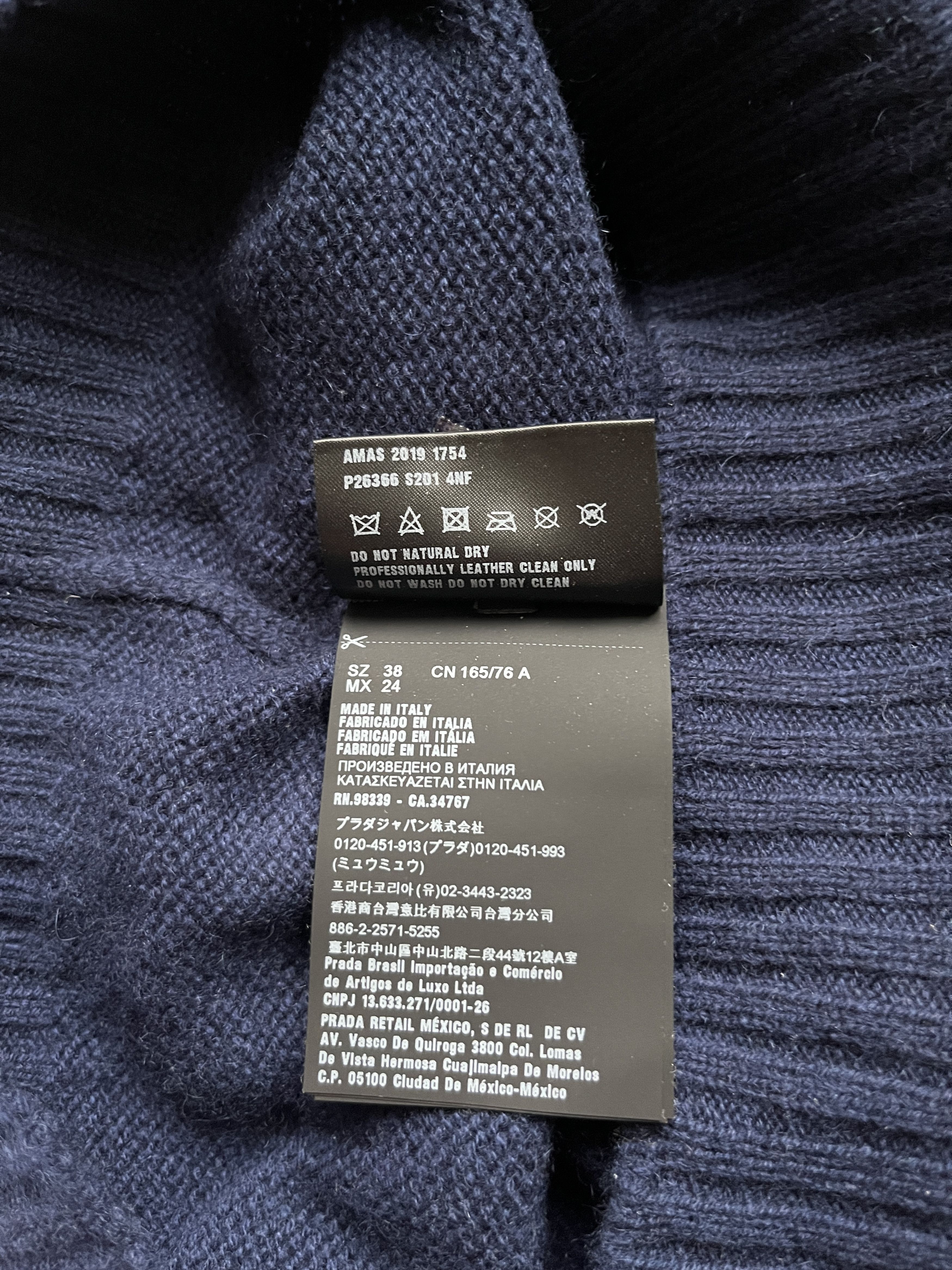 Prada ⚡️QUICK SALE⚡️2019 Prada Navy Cashmere Turtleneck Sweater Size XS / US 0-2 / IT 36-38 - 5 Thumbnail