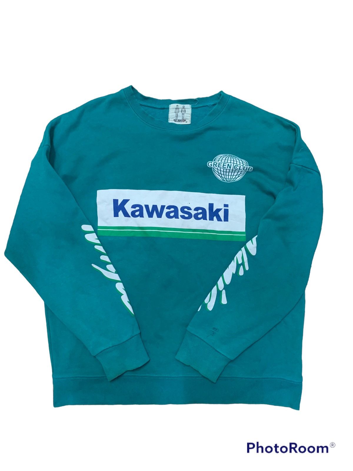 Japanese Brand × Vintage Nice Kawasaki Ninja Spellout Sweatshirt Size US L / EU 52-54 / 3 - 1 Thumbnail