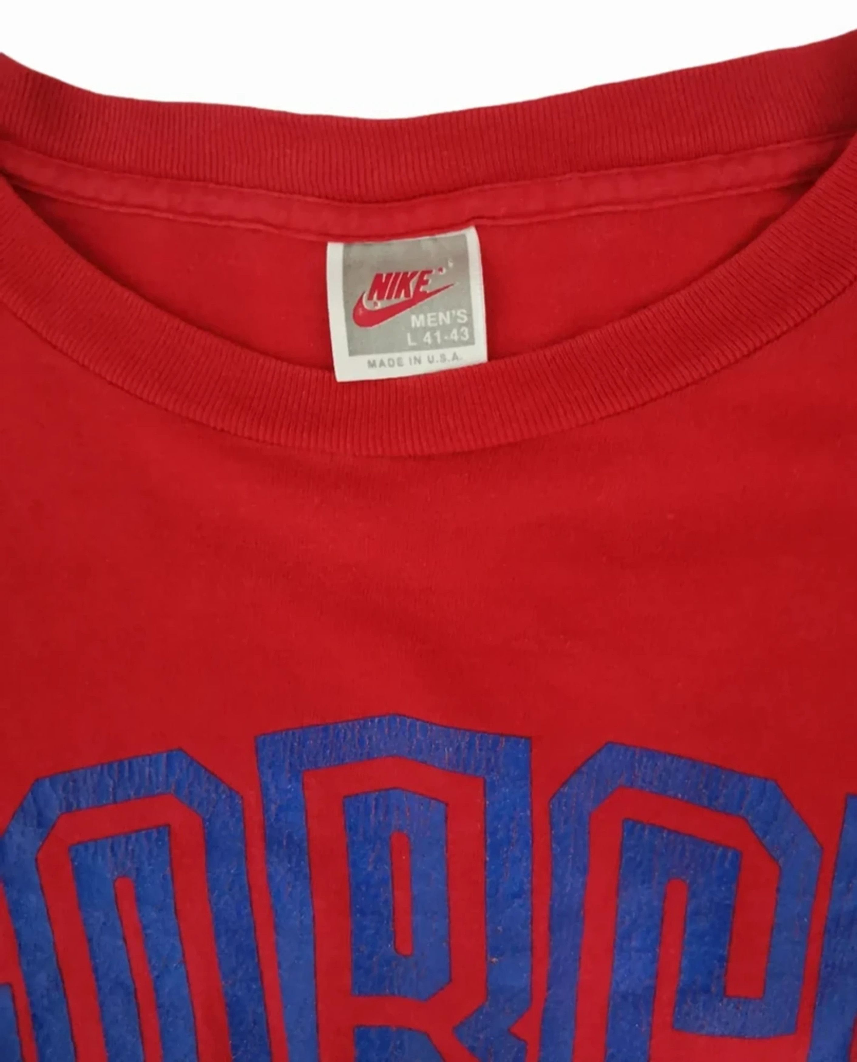 Nike Vintage Nike Air Force Jordan Spell Out Big Logo Tee Size US L / EU 52-54 / 3 - 3 Thumbnail
