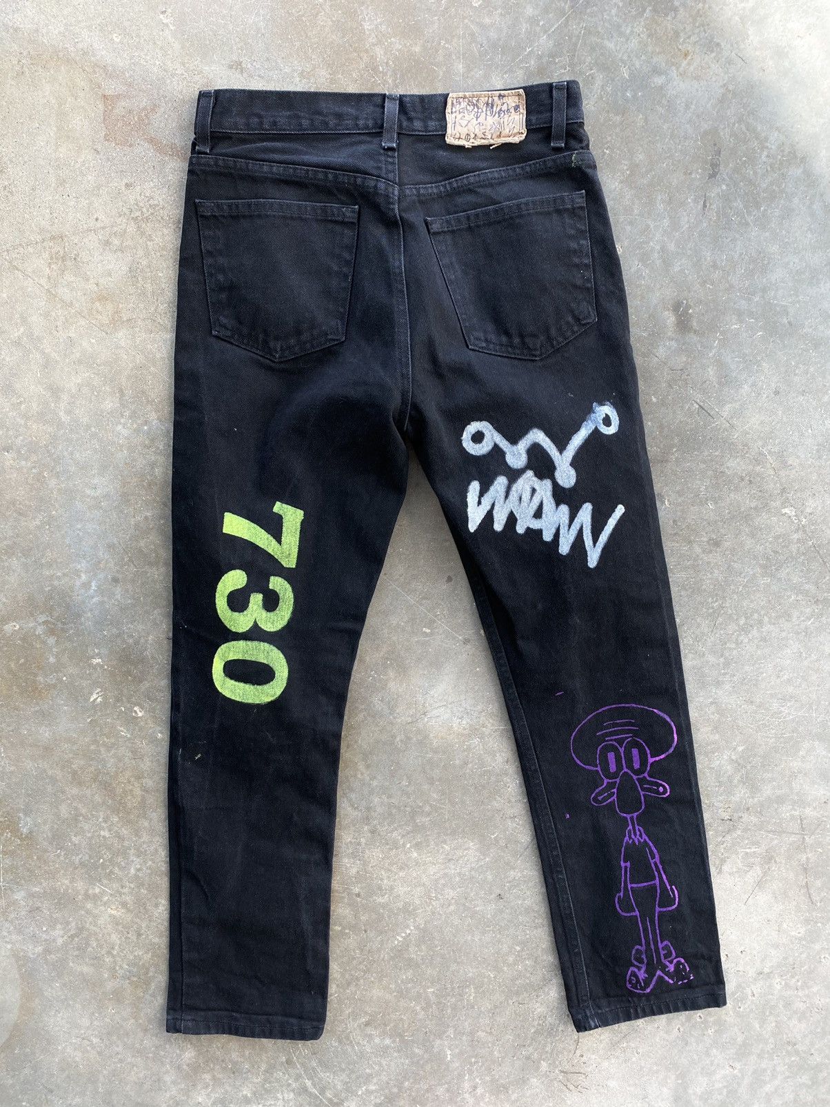 image of Asspizza Nothing Matters Denim Jeans Sz. 29 730 Pumpkin in Black, Men's