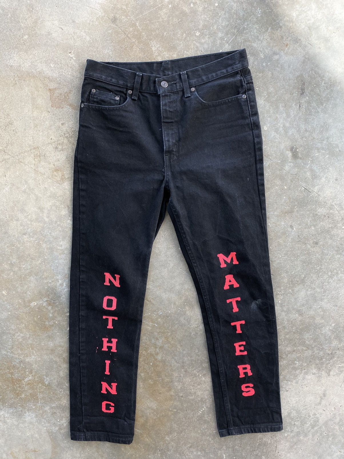 Asspizza Asspizza Nothing Matters Denim Jeans Sz. 29 🧊🥣 730 Pumpkin Size US 29 - 4 Thumbnail