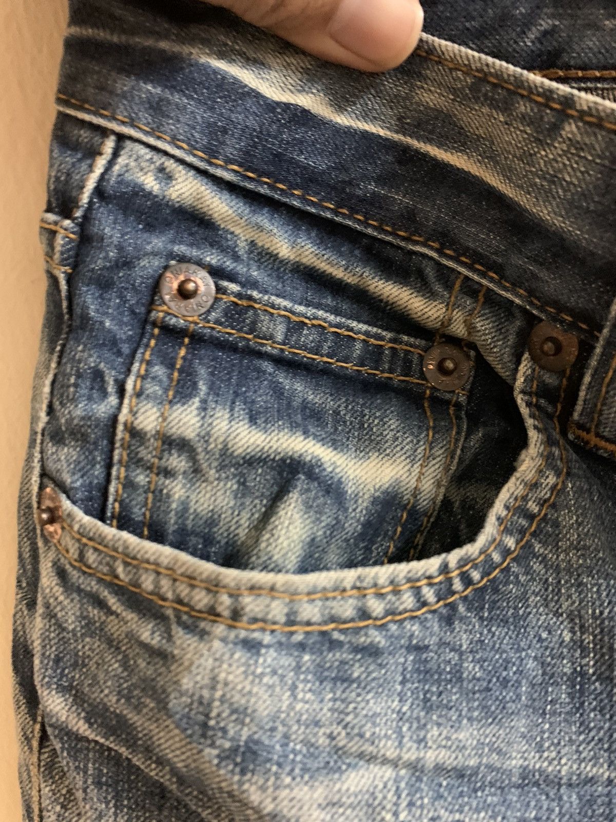 Japanese Brand Sukajan Dragon Elements Sun Faded Jeans Size US 30 / EU 46 - 9 Thumbnail