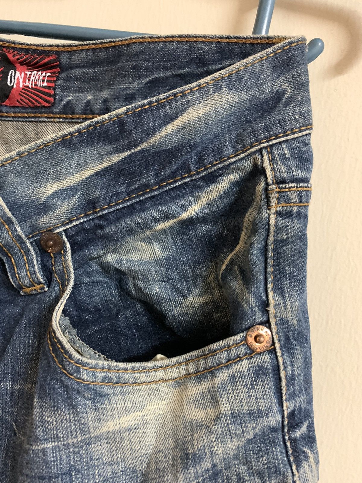 Japanese Brand Sukajan Dragon Elements Sun Faded Jeans Size US 30 / EU 46 - 10 Thumbnail
