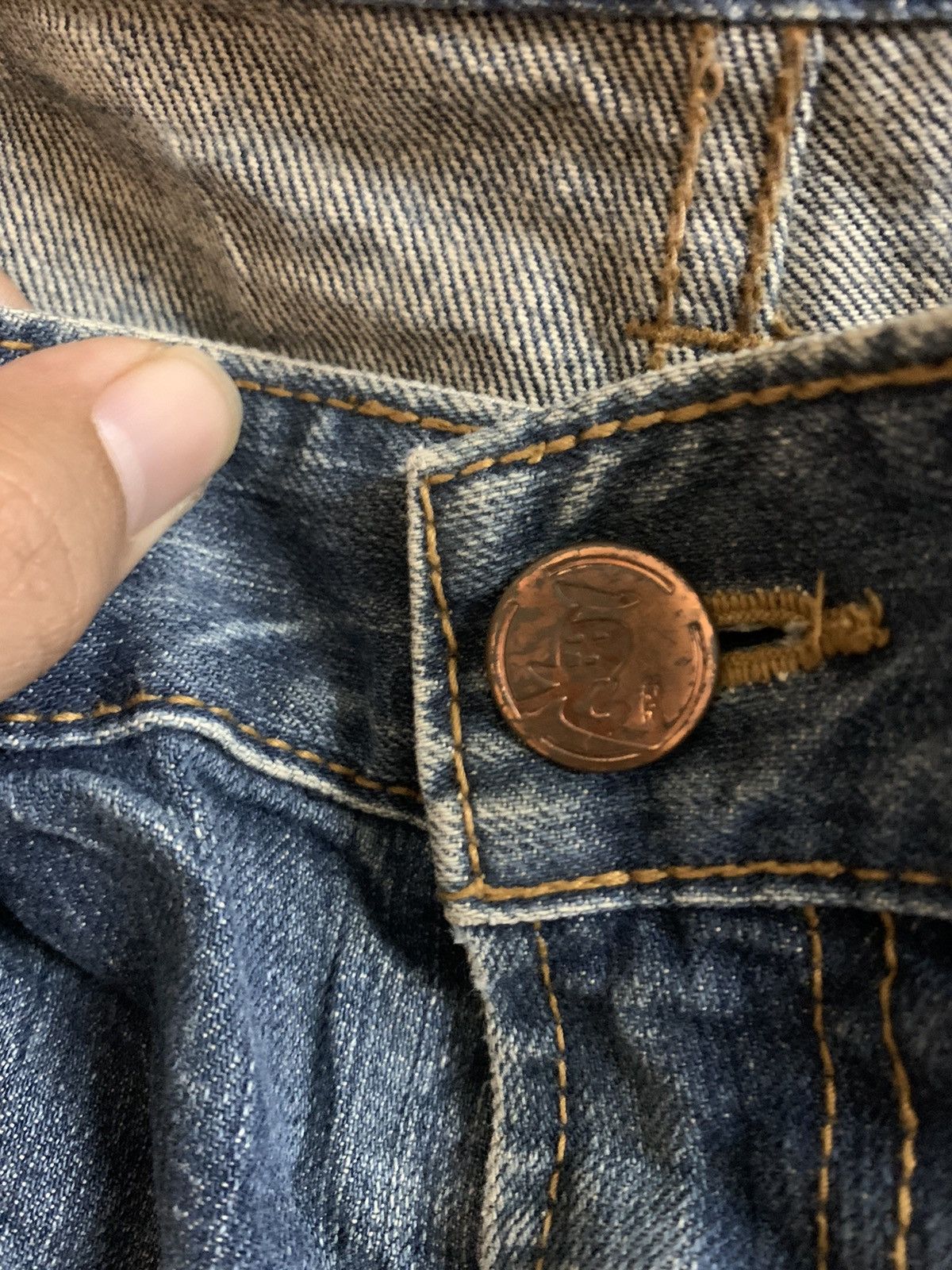 Japanese Brand Sukajan Dragon Elements Sun Faded Jeans Size US 30 / EU 46 - 6 Thumbnail
