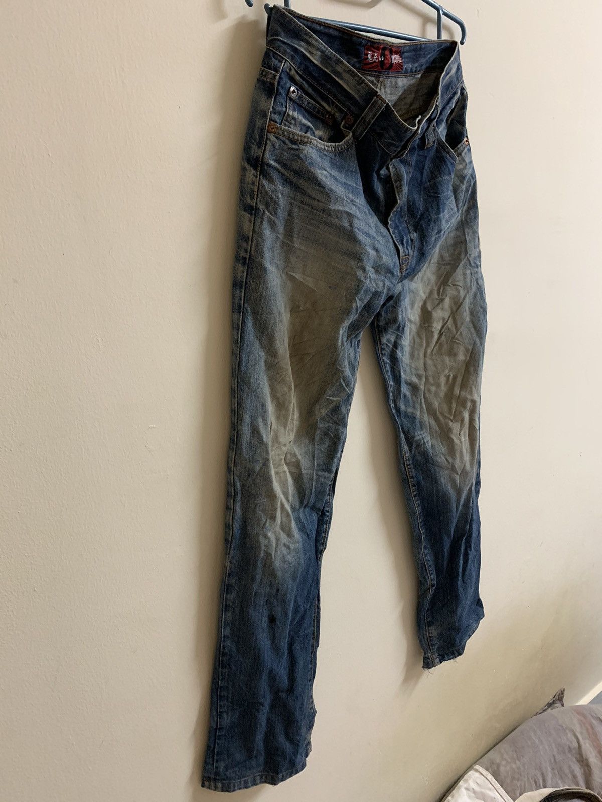Japanese Brand Sukajan Dragon Elements Sun Faded Jeans Size US 30 / EU 46 - 4 Thumbnail