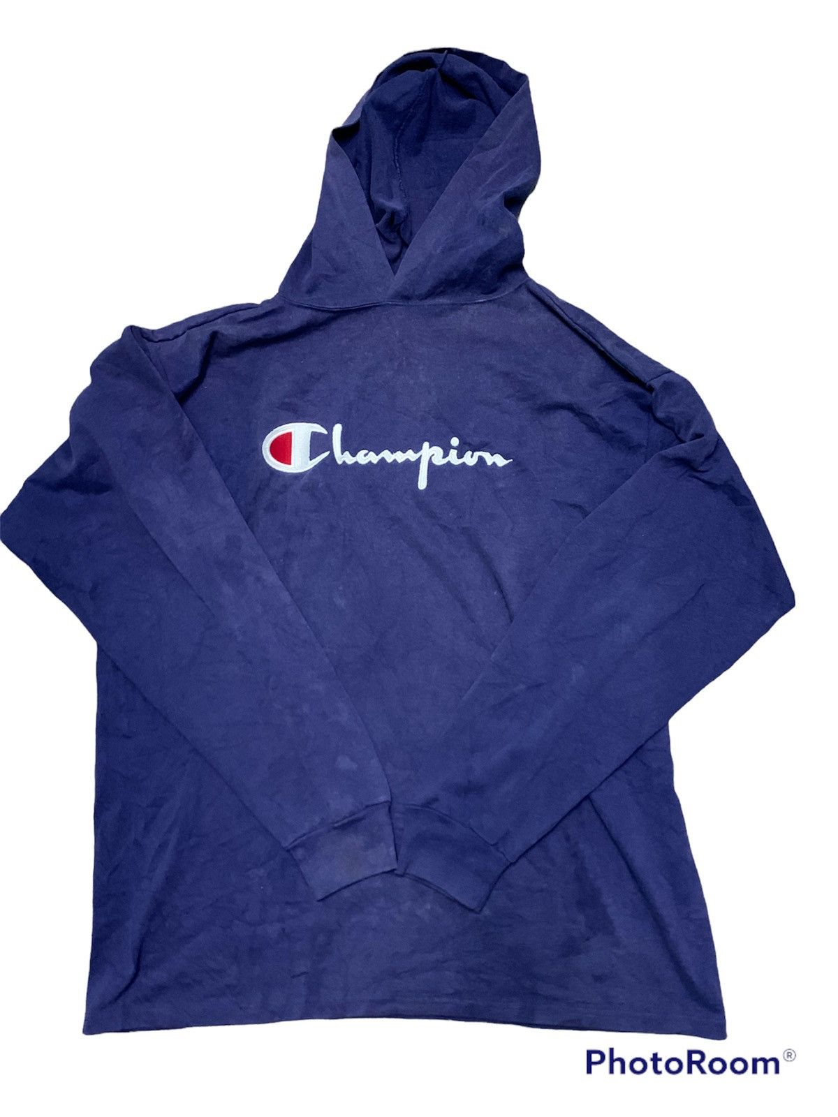 Champion × Vintage Nice Vintage Champion Centre Logo Spellout Hoodies Size US L / EU 52-54 / 3 - 1 Thumbnail