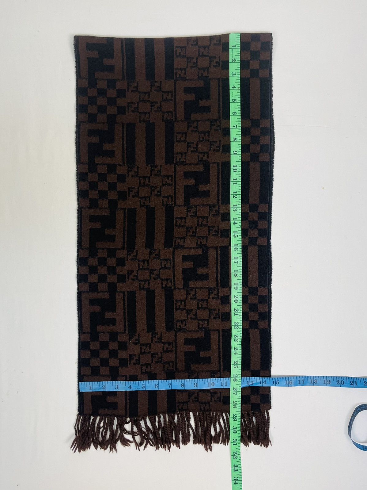Fendi AUTHENTIC FENDI MONOGRAM MUFFLER WINTER SCARF NECKERCHIEF Size ONE SIZE - 7 Thumbnail
