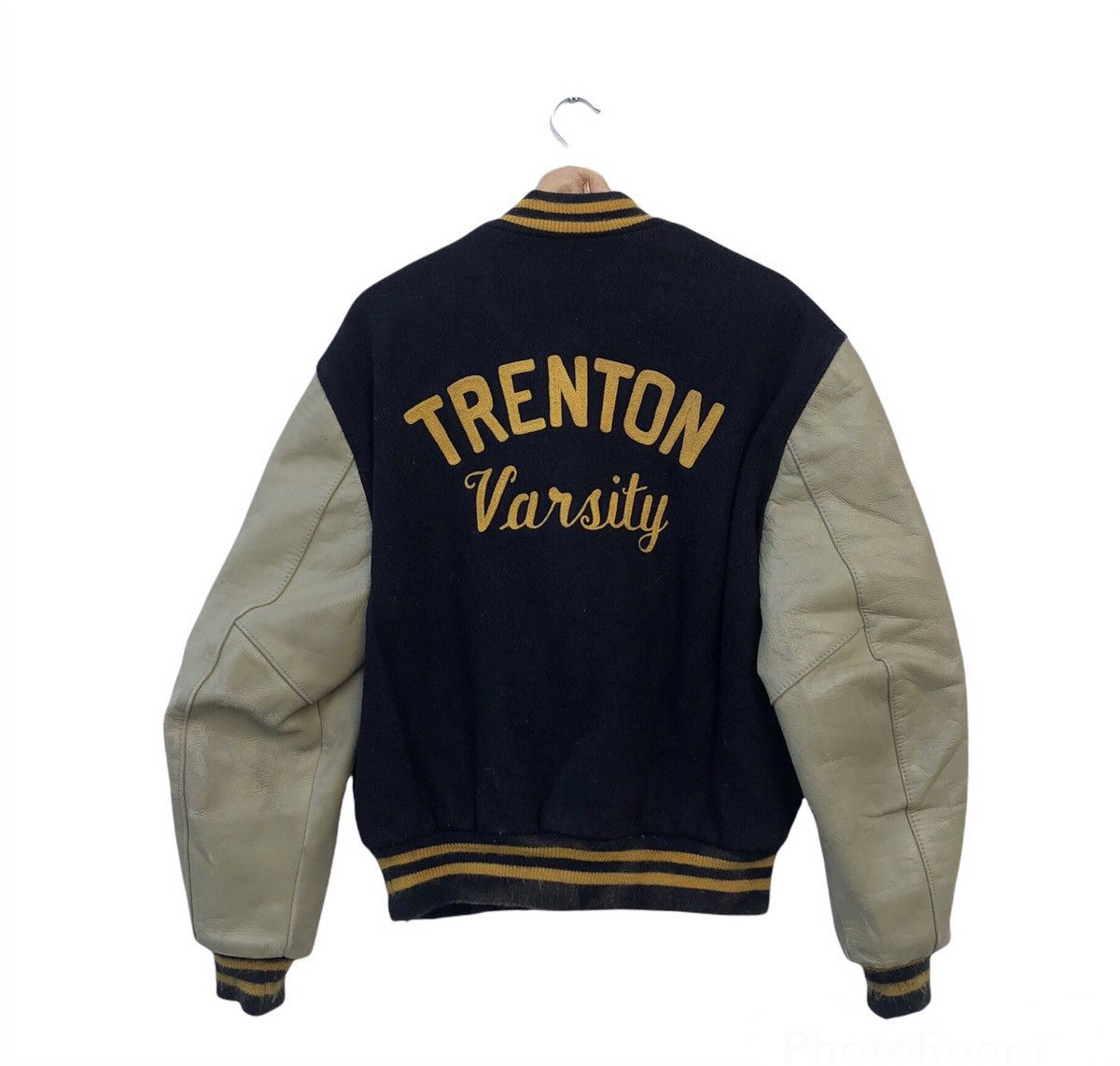 Japanese Brand VINTAGE VARSITY JACKET DELONG EMBROIDERED BIG LOGO Size US M / EU 48-50 / 2 - 2 Thumbnail