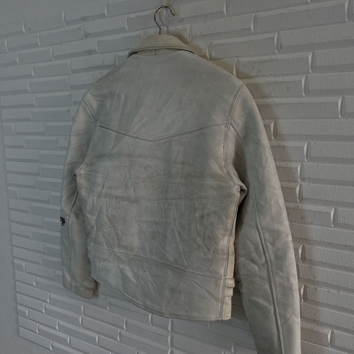 Japanese Brand VINTAGE HORN DOUBLE BREAST LEATHER JACKET RACER WEAR Size US L / EU 52-54 / 3 - 11 Thumbnail