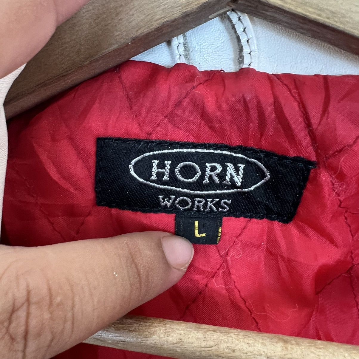 Japanese Brand VINTAGE HORN DOUBLE BREAST LEATHER JACKET RACER WEAR Size US L / EU 52-54 / 3 - 13 Thumbnail