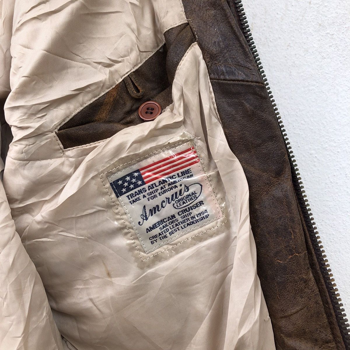 Vintage VINTAGE AMERICAN CRUISE LEATHER JACKET MILITARY COLLECTIONS Size US M / EU 48-50 / 2 - 10 Thumbnail