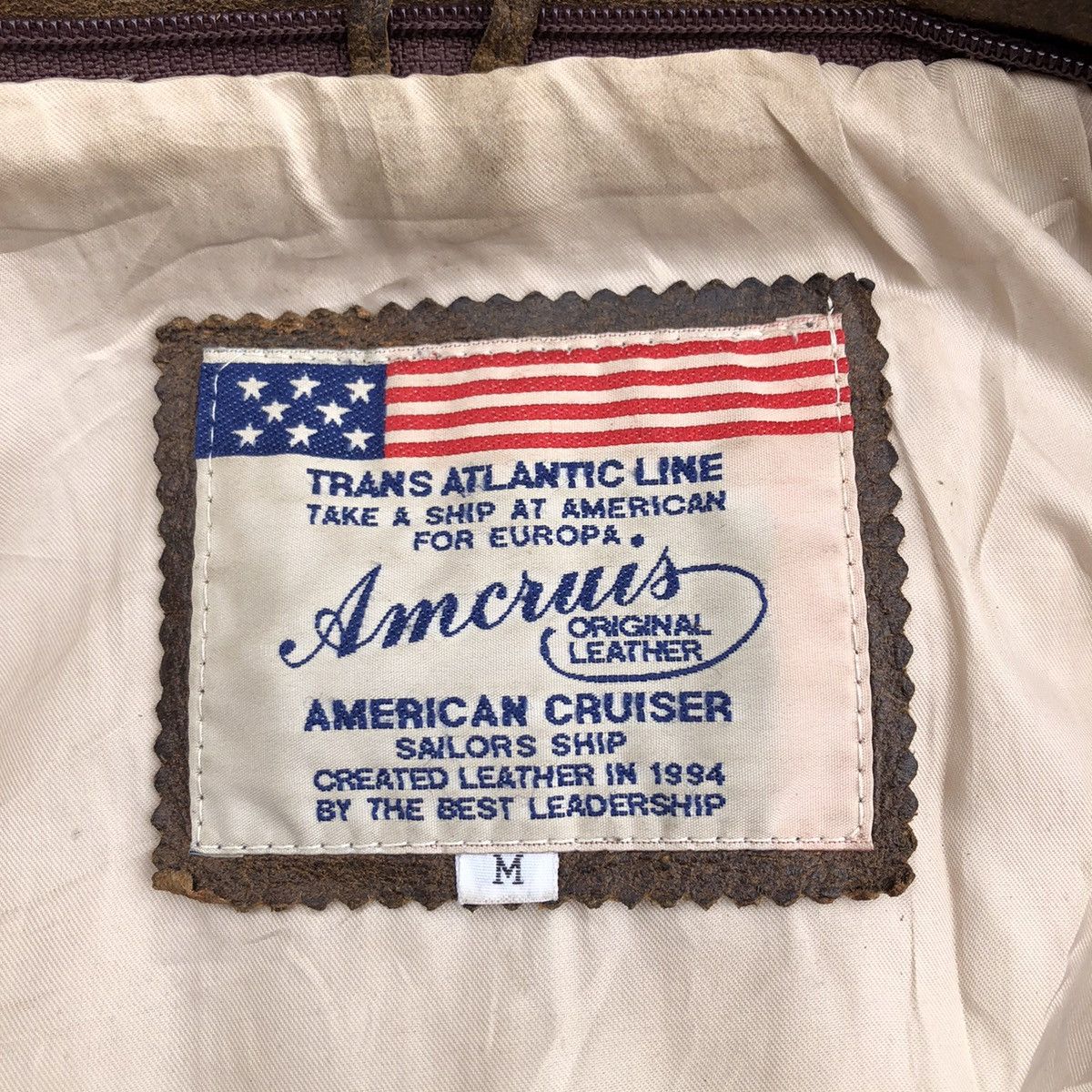 Vintage VINTAGE AMERICAN CRUISE LEATHER JACKET MILITARY COLLECTIONS Size US M / EU 48-50 / 2 - 11 Thumbnail