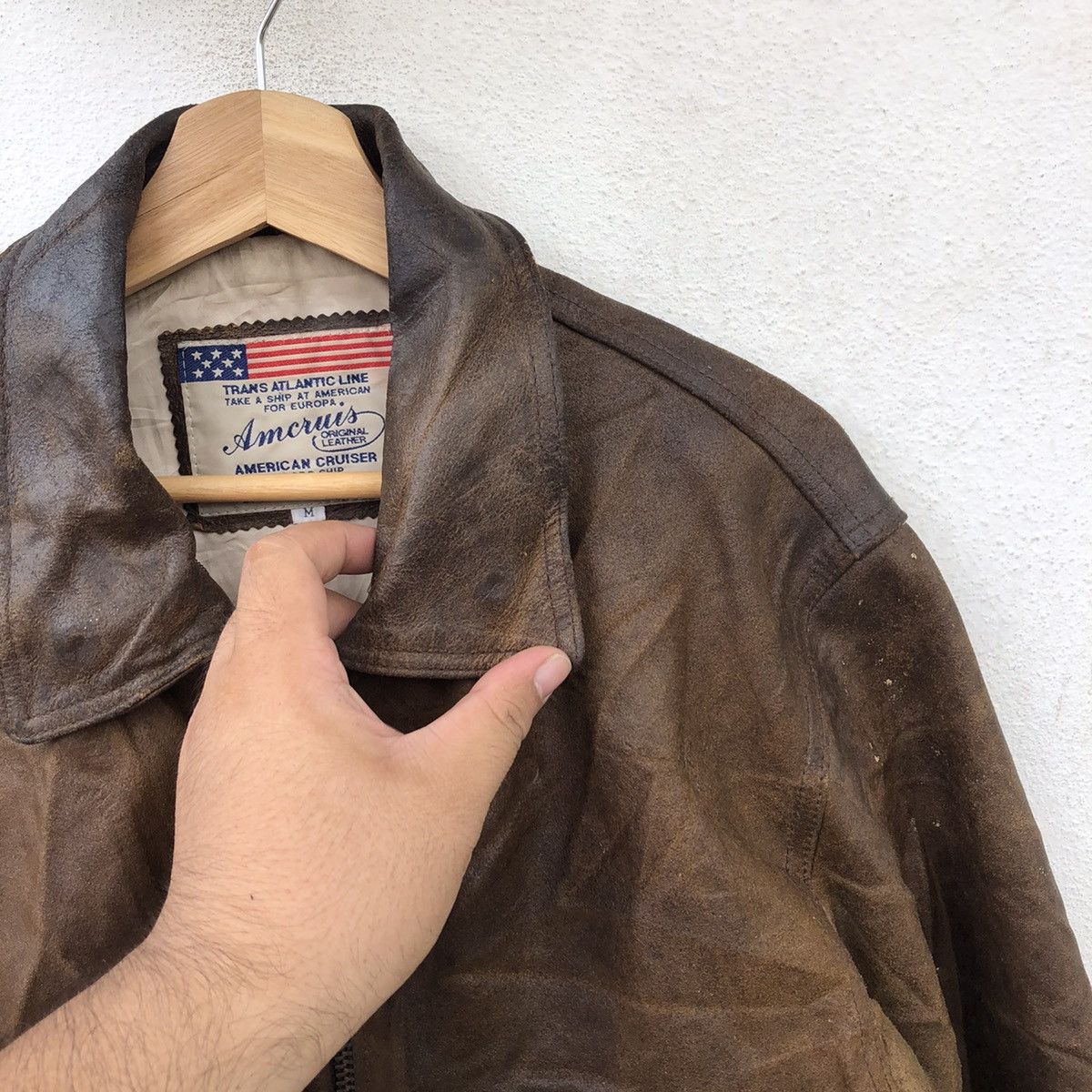 Vintage VINTAGE AMERICAN CRUISE LEATHER JACKET MILITARY COLLECTIONS Size US M / EU 48-50 / 2 - 4 Thumbnail