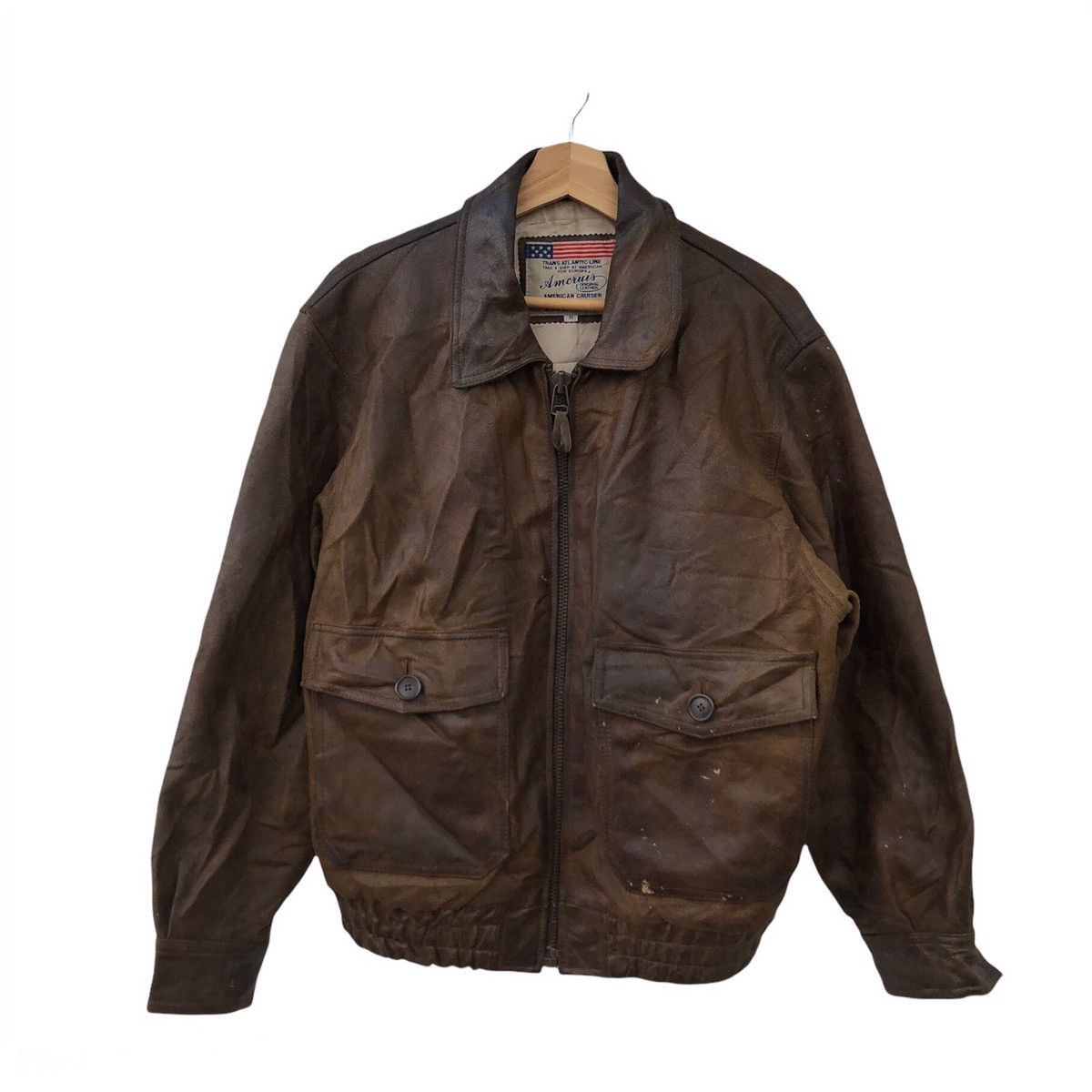 Vintage VINTAGE AMERICAN CRUISE LEATHER JACKET MILITARY COLLECTIONS Size US M / EU 48-50 / 2 - 1 Thumbnail