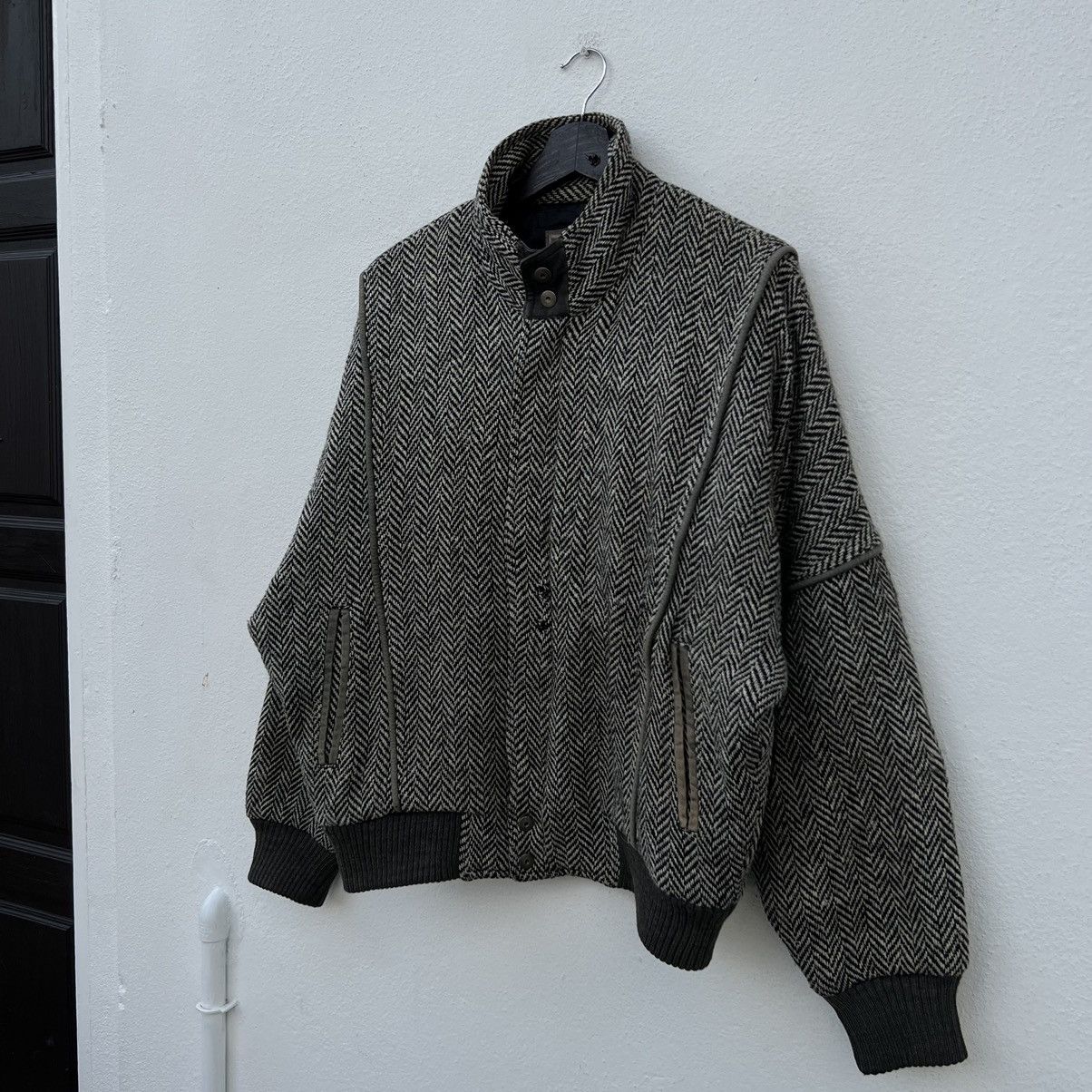 Japanese Brand VINTAGE VARSITY JACKET GULK CLUB FOR MEN HERRINGBONE WOOL Size US L / EU 52-54 / 3 - 2 Thumbnail
