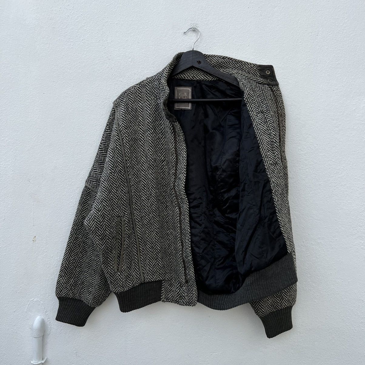 Japanese Brand VINTAGE VARSITY JACKET GULK CLUB FOR MEN HERRINGBONE WOOL Size US L / EU 52-54 / 3 - 10 Thumbnail