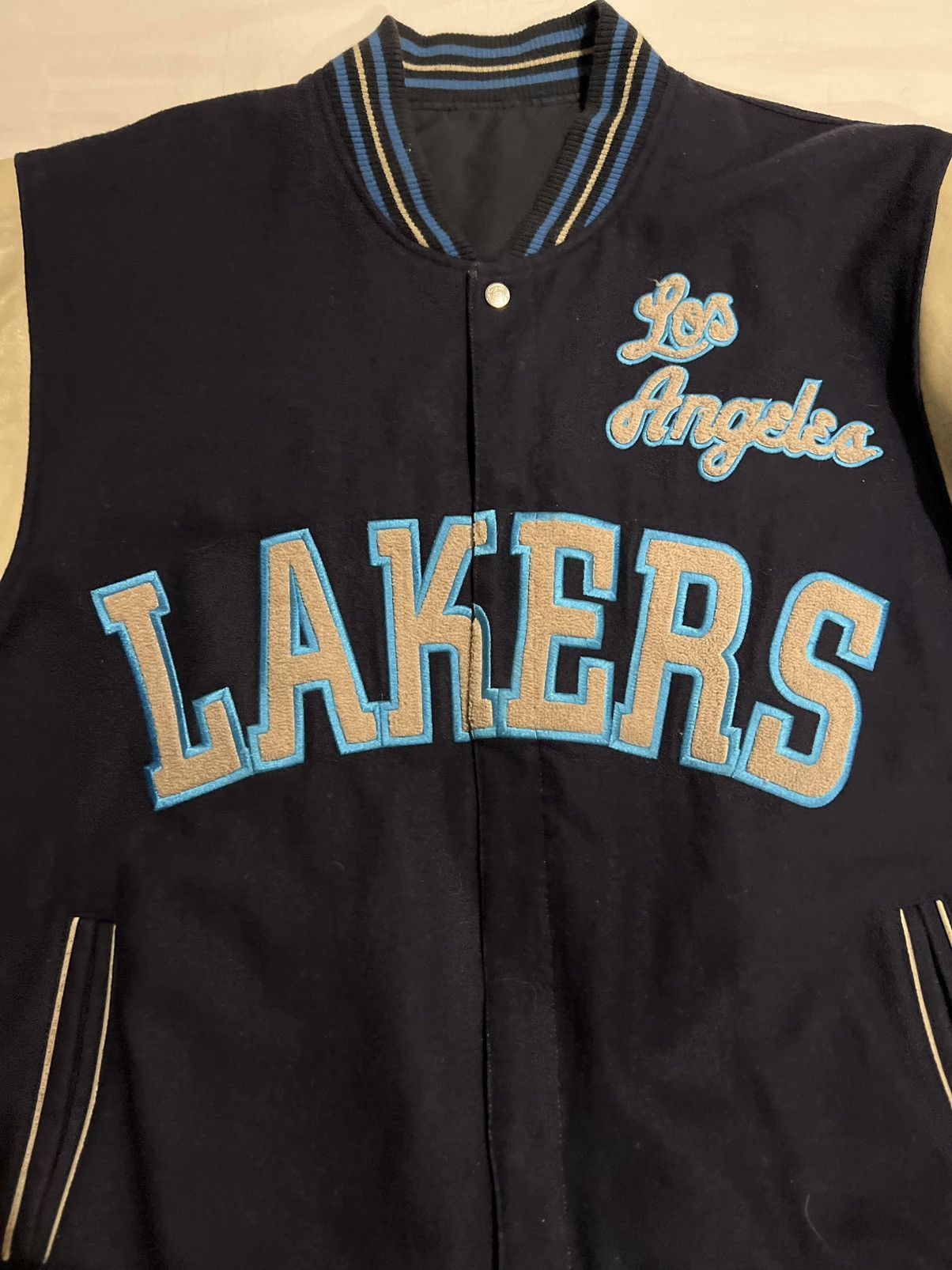 Jeff Hamilton RARE | Vintage Jeff Hamilton x Lakers Varsity Leather Jacket Size US XXL / EU 58 / 5 - 6 Thumbnail