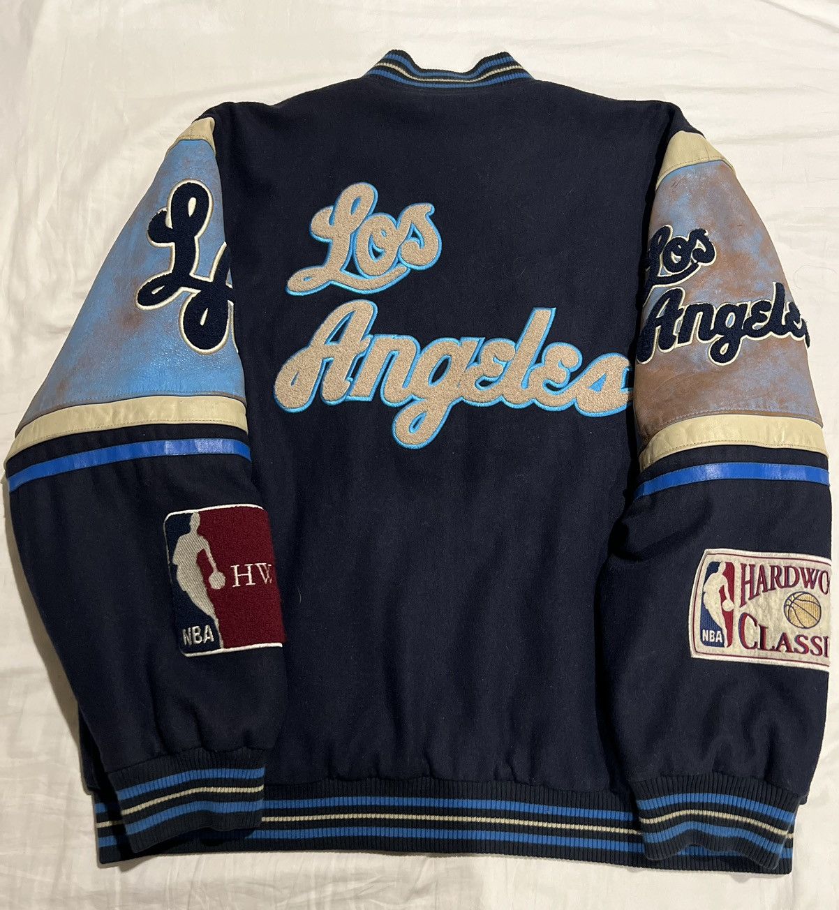 Jeff Hamilton RARE | Vintage Jeff Hamilton x Lakers Varsity Leather Jacket Size US XXL / EU 58 / 5 - 7 Thumbnail