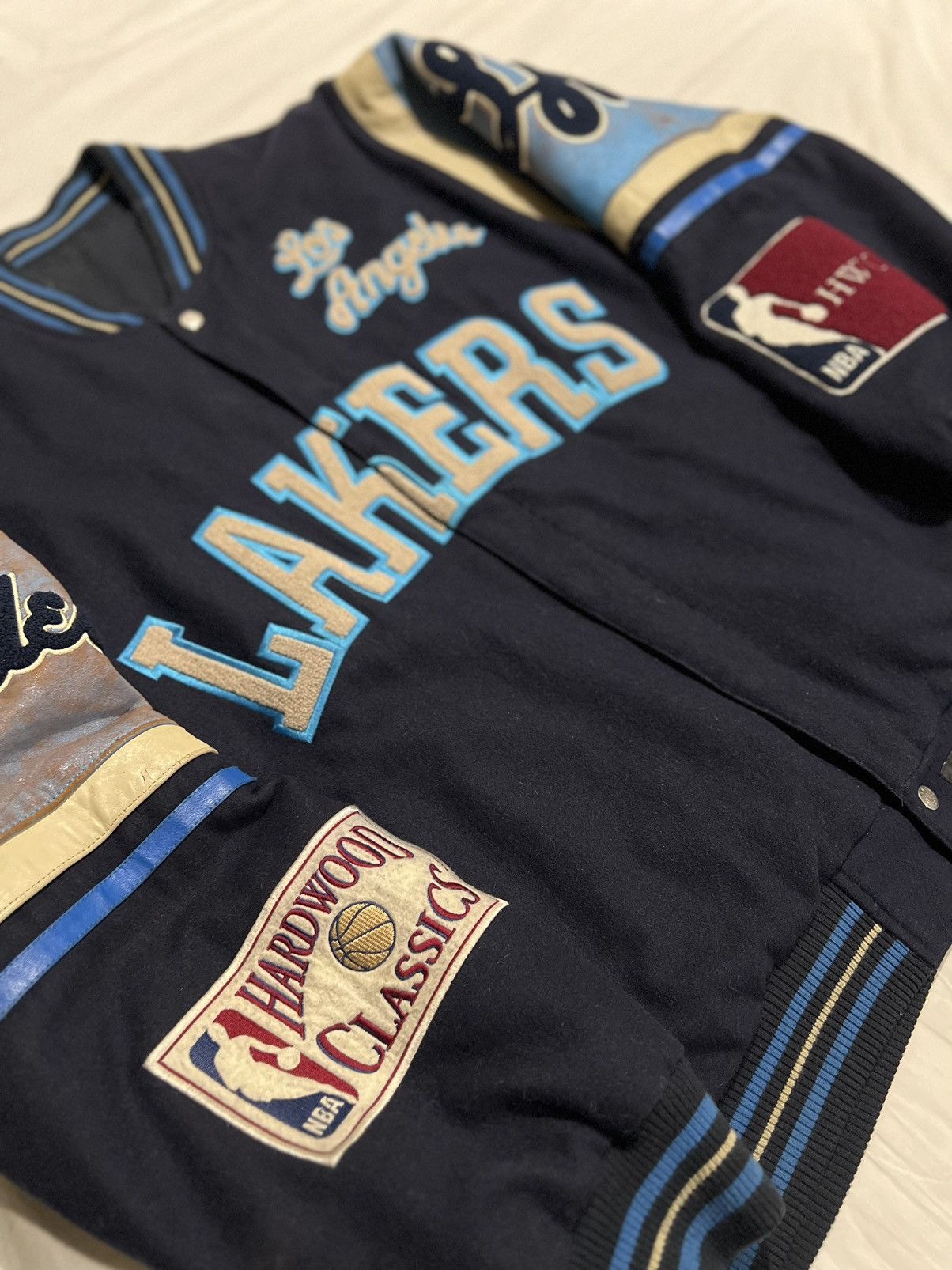 Jeff Hamilton RARE | Vintage Jeff Hamilton x Lakers Varsity Leather Jacket Size US XXL / EU 58 / 5 - 4 Thumbnail
