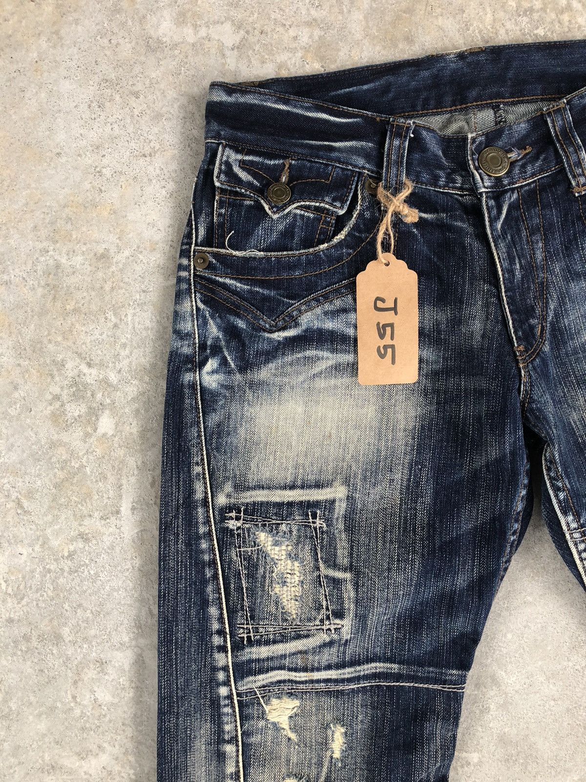 Japanese Brand Rattle trap Flared Jeans Distressed Jeans Size US 30 / EU 46 - 4 Thumbnail