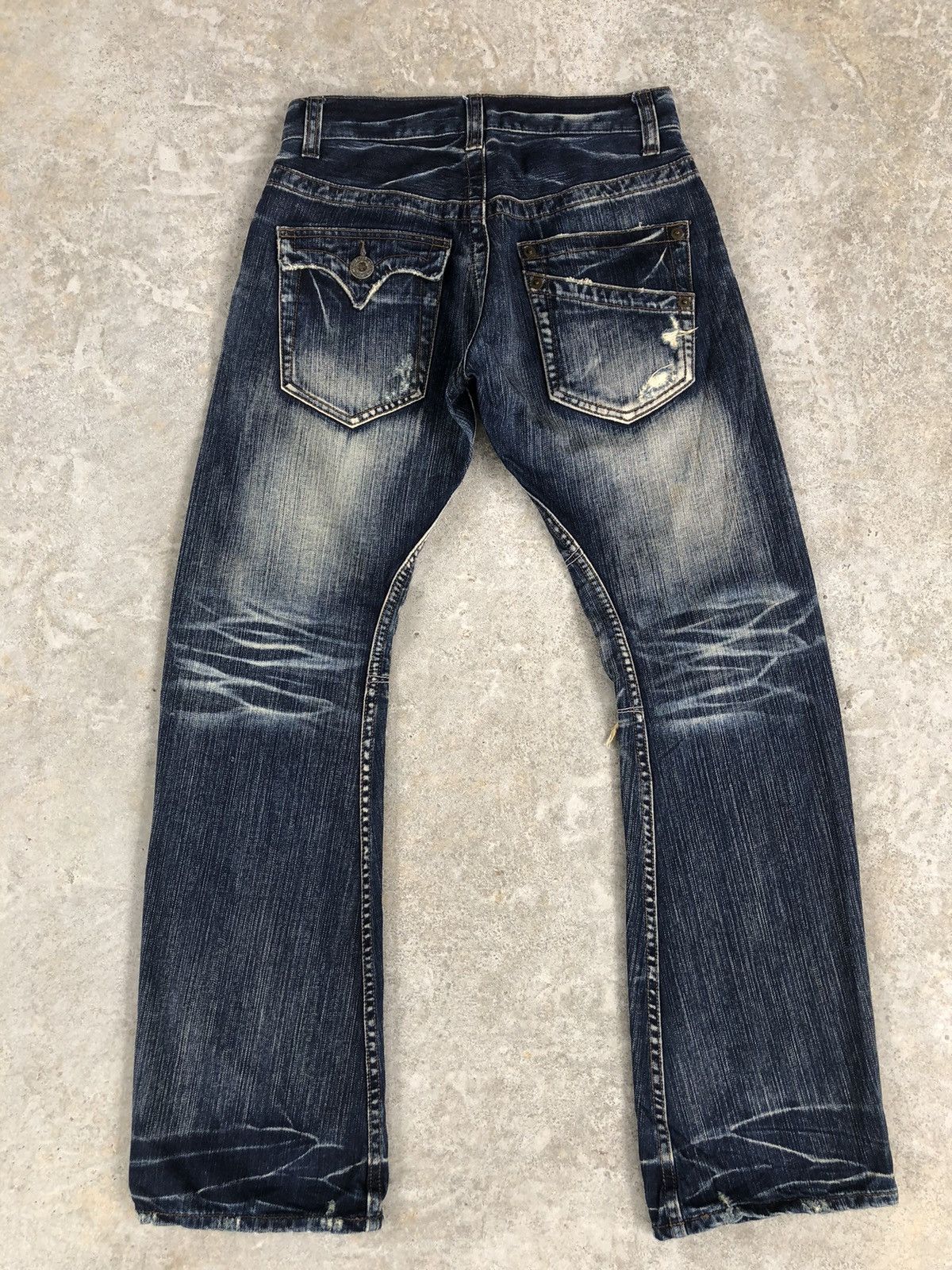 Japanese Brand Rattle trap Flared Jeans Distressed Jeans Size US 30 / EU 46 - 2 Thumbnail