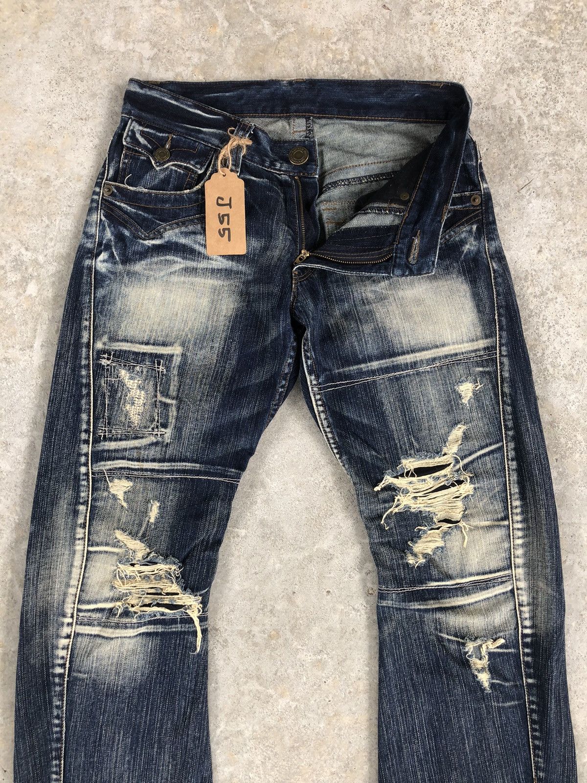 Japanese Brand Rattle trap Flared Jeans Distressed Jeans Size US 30 / EU 46 - 3 Thumbnail