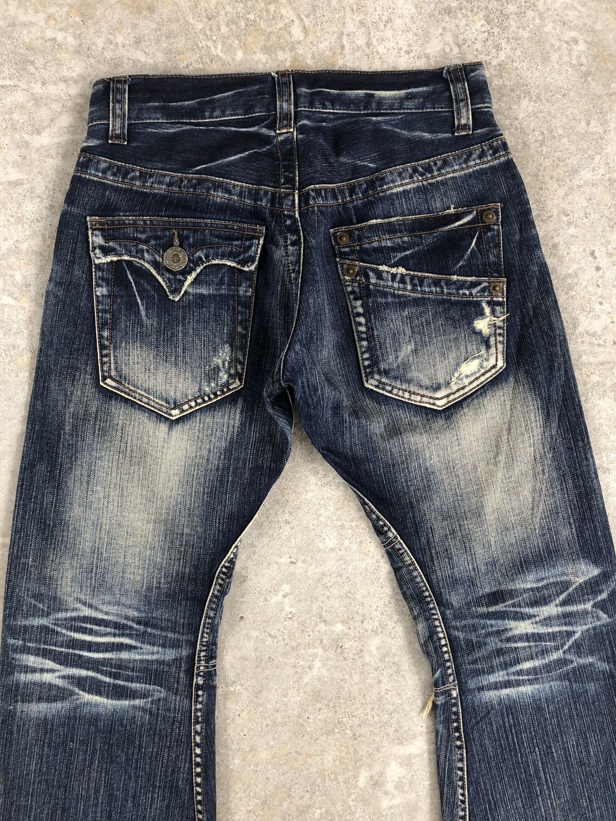 Japanese Brand Rattle trap Flared Jeans Distressed Jeans Size US 30 / EU 46 - 10 Thumbnail