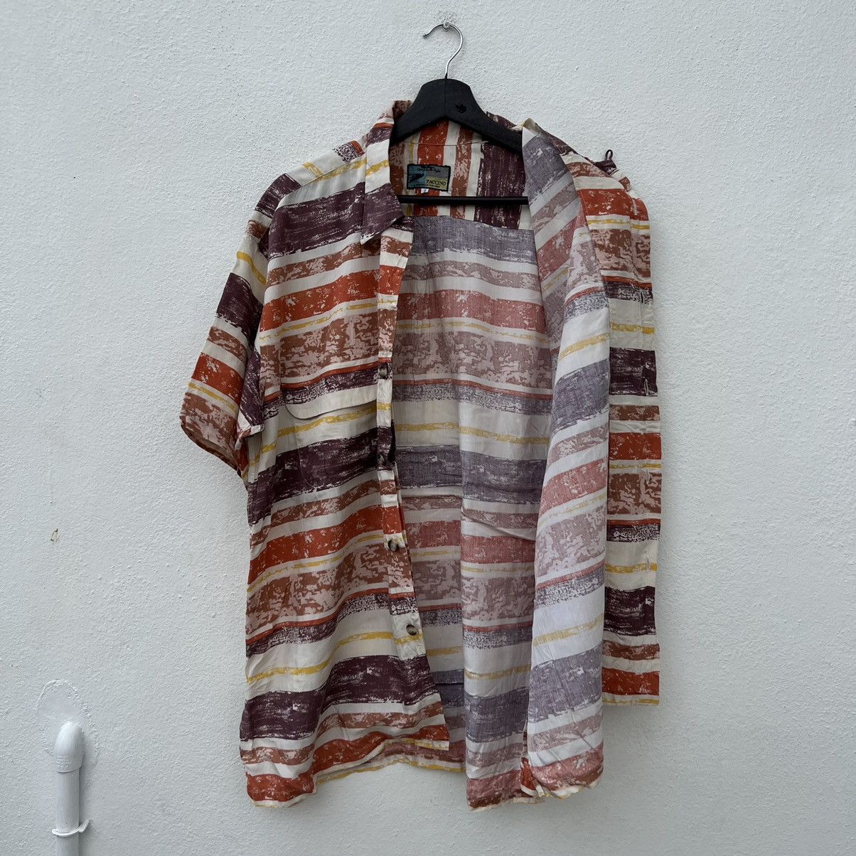 Japanese Brand RARE SHIRT BUTTON UPS PACCINO MADE IN JAPAN STRIPED DESIGN Size US M / EU 48-50 / 2 - 8 Thumbnail