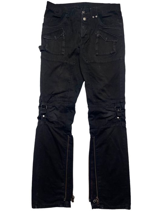 Le Grande Bleu (L.G.B.) 2000s PPFM - Flared Bondage Zipper Pants