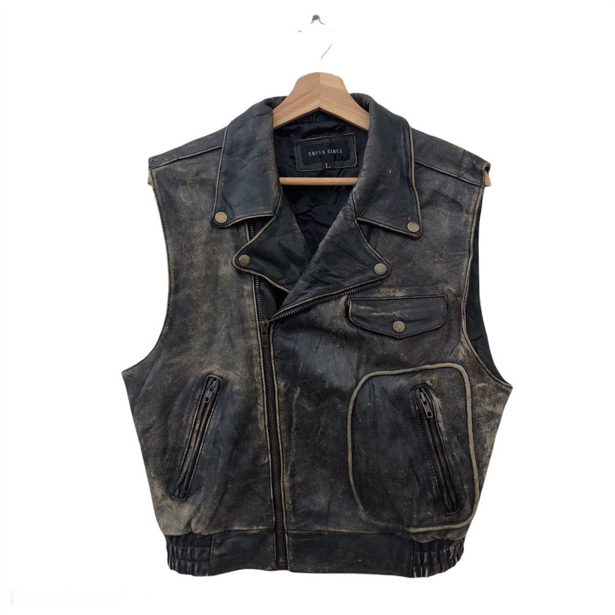 TANK TOP LEATHER SUPER RIDER MILITARY COLLECTIONS