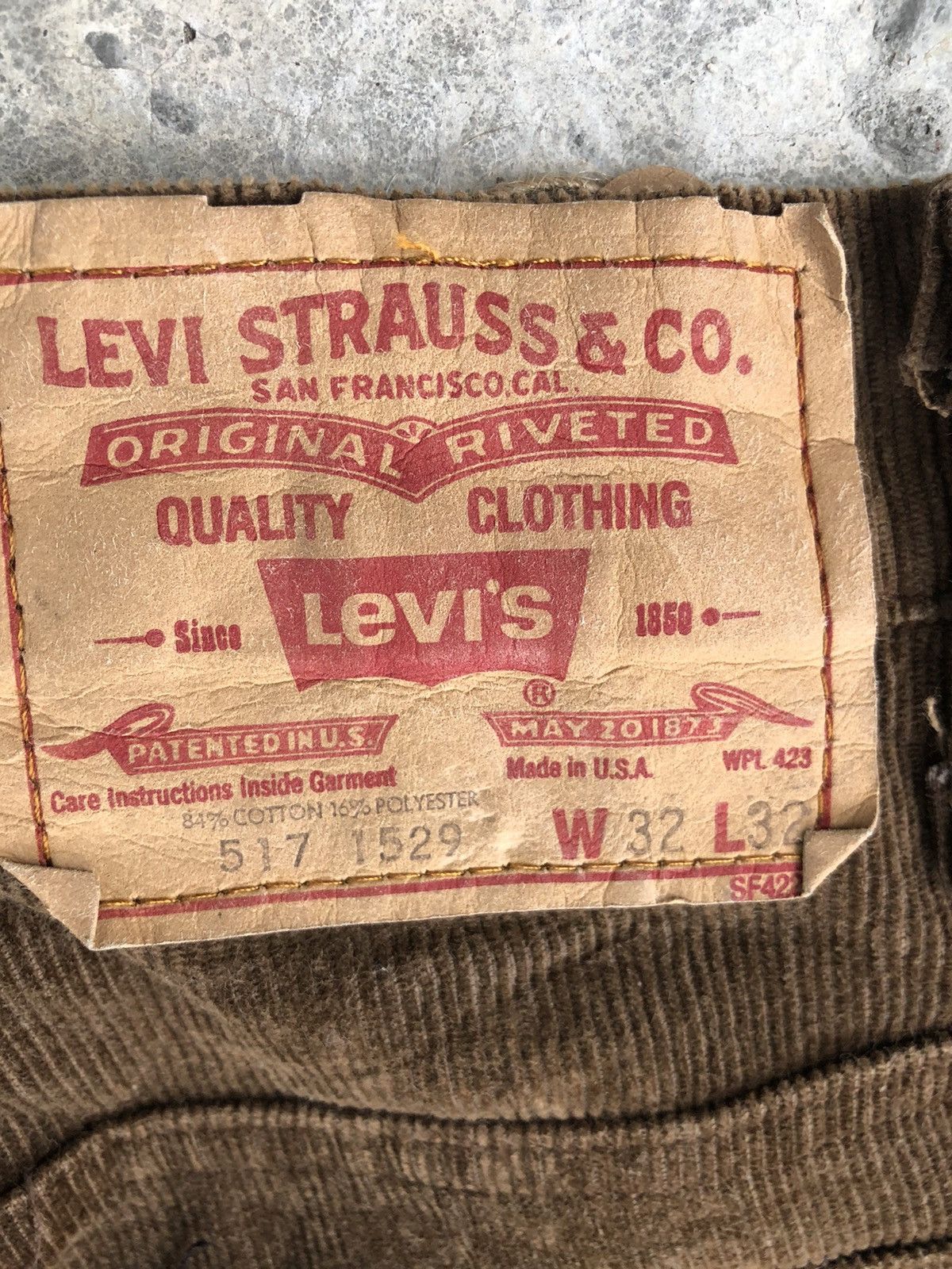 Levi's Vintage 80’s Levi’s Corduroy Flared Jeans 517 Size US 31 - 15 Thumbnail