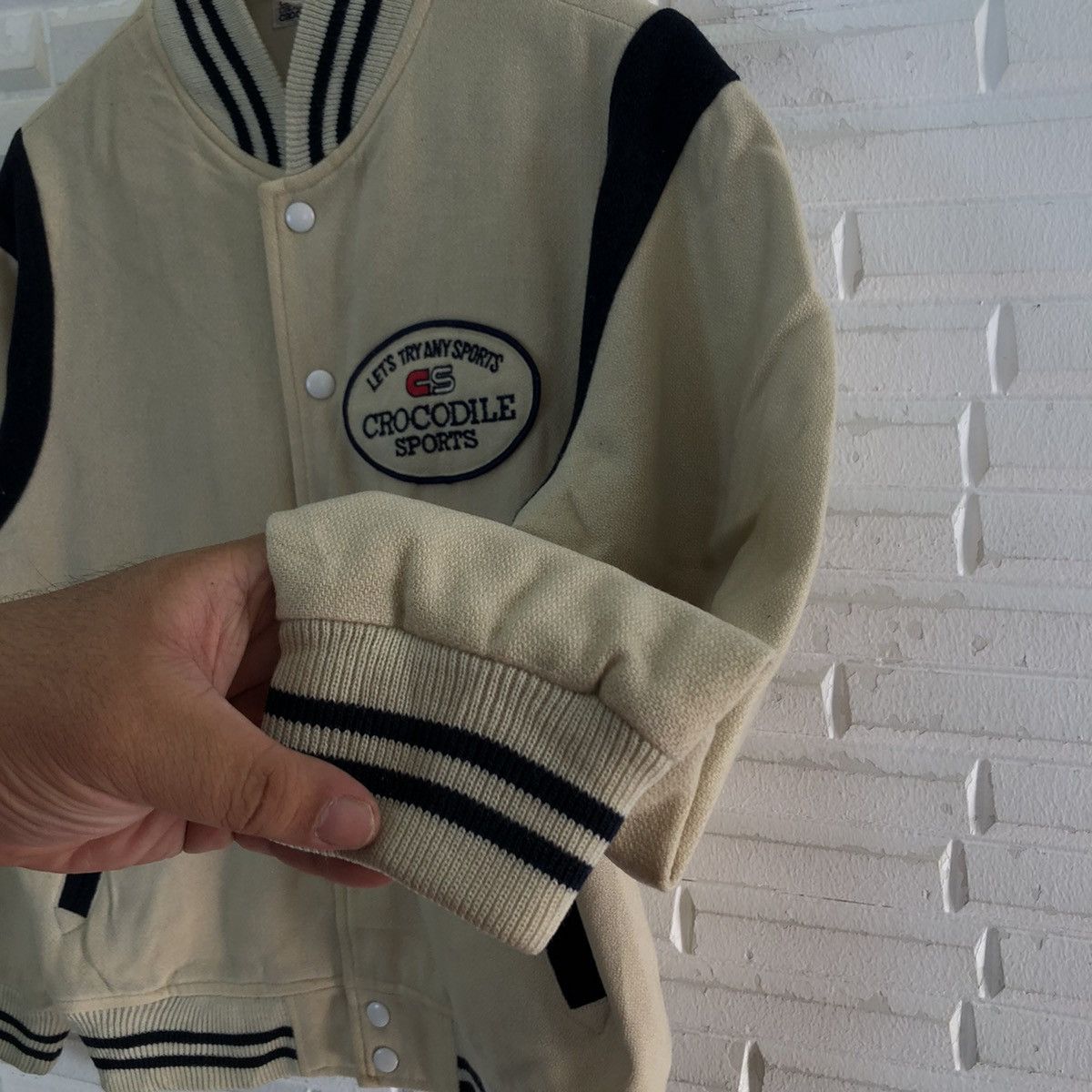 Japanese Brand VINTAGE CROCODILE SPORTS VARISTY JACKET BIG LOGO Size US M / EU 48-50 / 2 - 4 Thumbnail