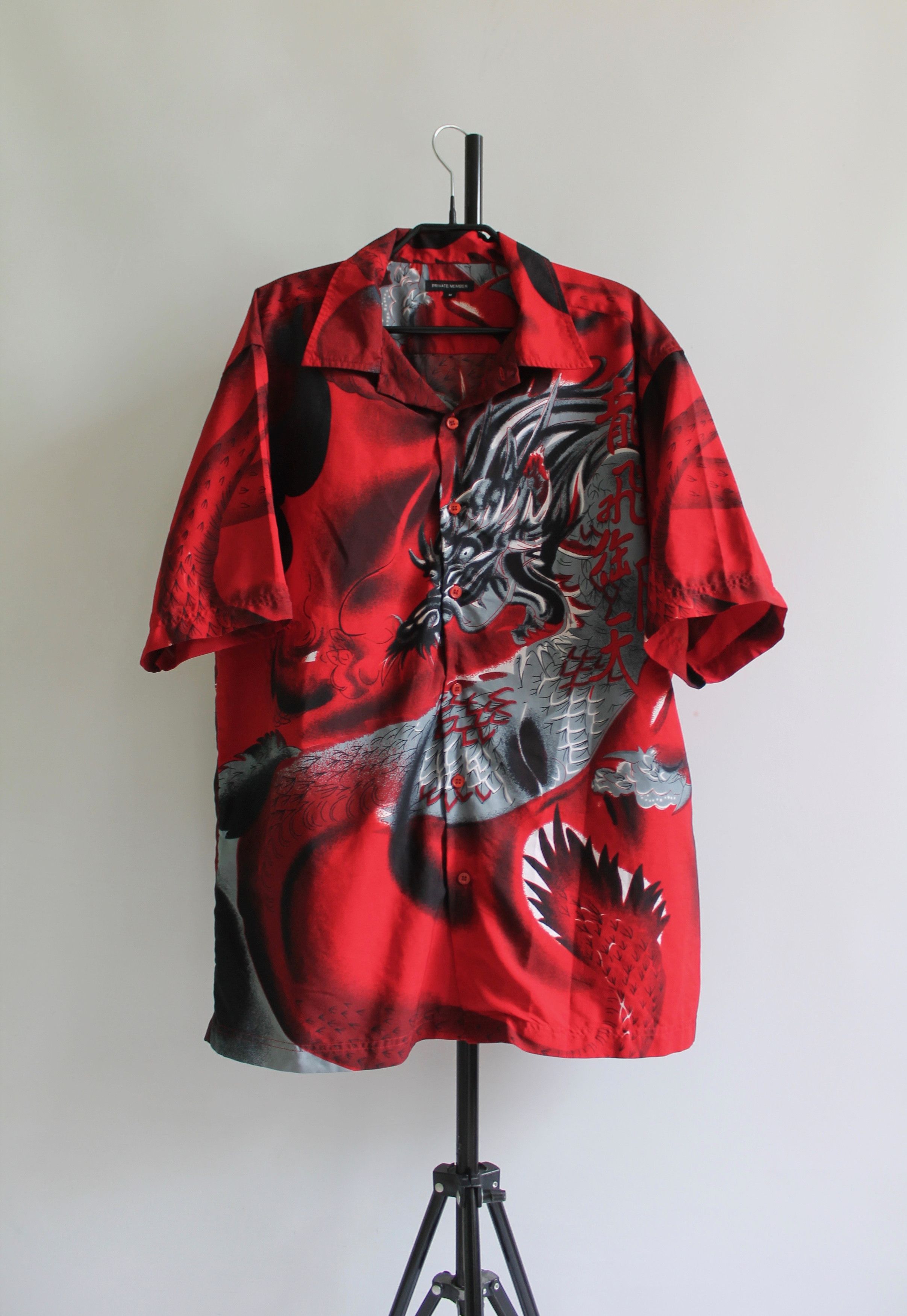 Japanese Brand Vintage Dragon Shirt red Crazy shirt japanese Size US M / EU 48-50 / 2 - 1 Thumbnail