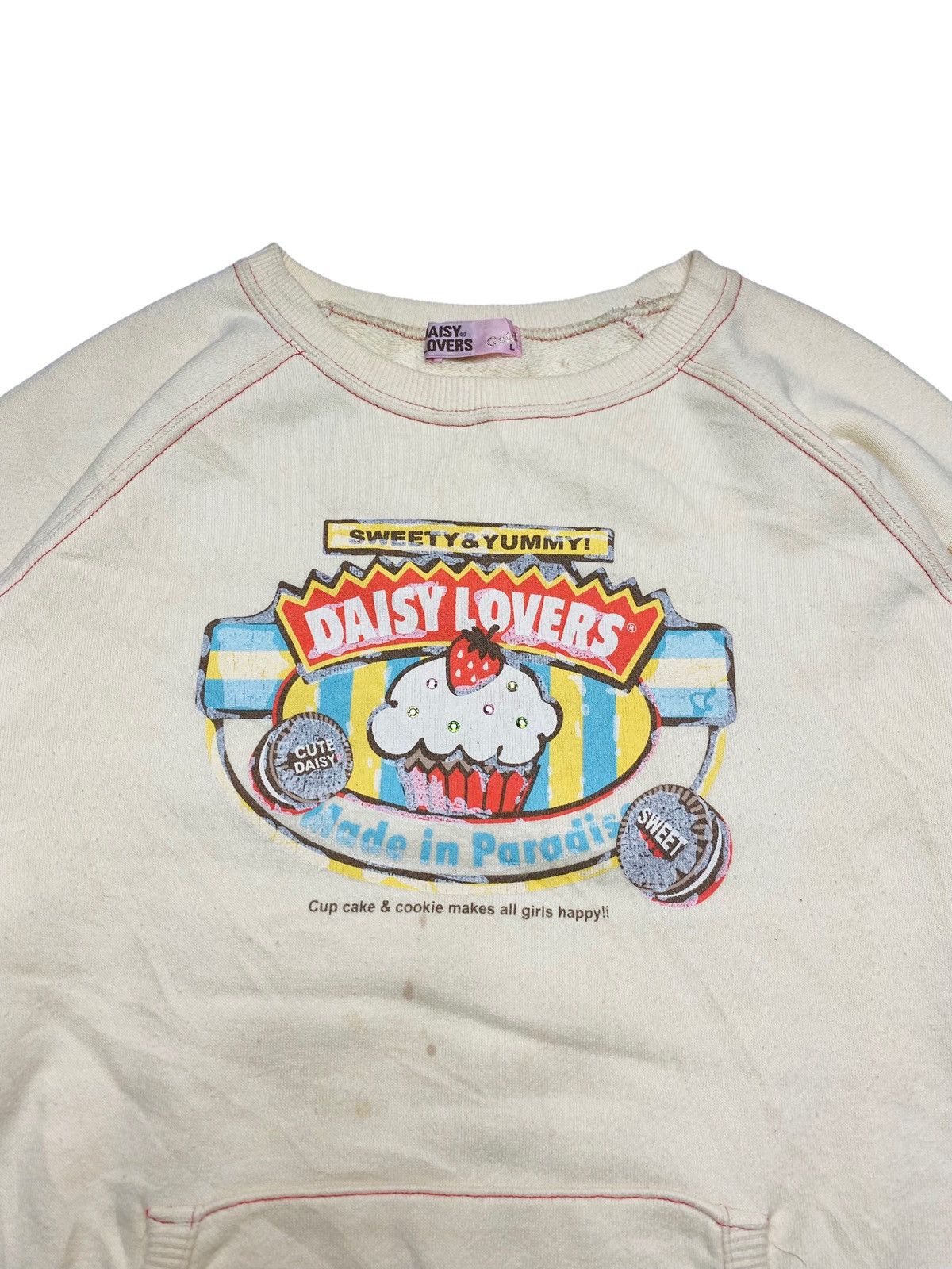 Hysteric Glamour × Japanese Brand 2000s Daisy Lovers - Sweet & Yummy Sweatshirt Size L / US 10 / IT 46 - 3 Thumbnail