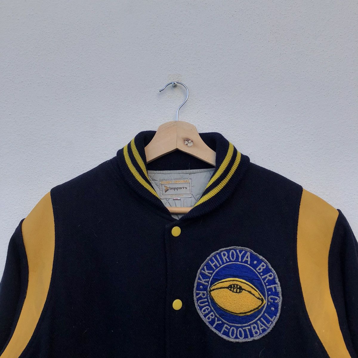 Sports Specialties VINTAGE VARSITY JACKET KK HIROYA B.R.F.C RUGBY FOOTBALL Size US M / EU 48-50 / 2 - 5 Thumbnail