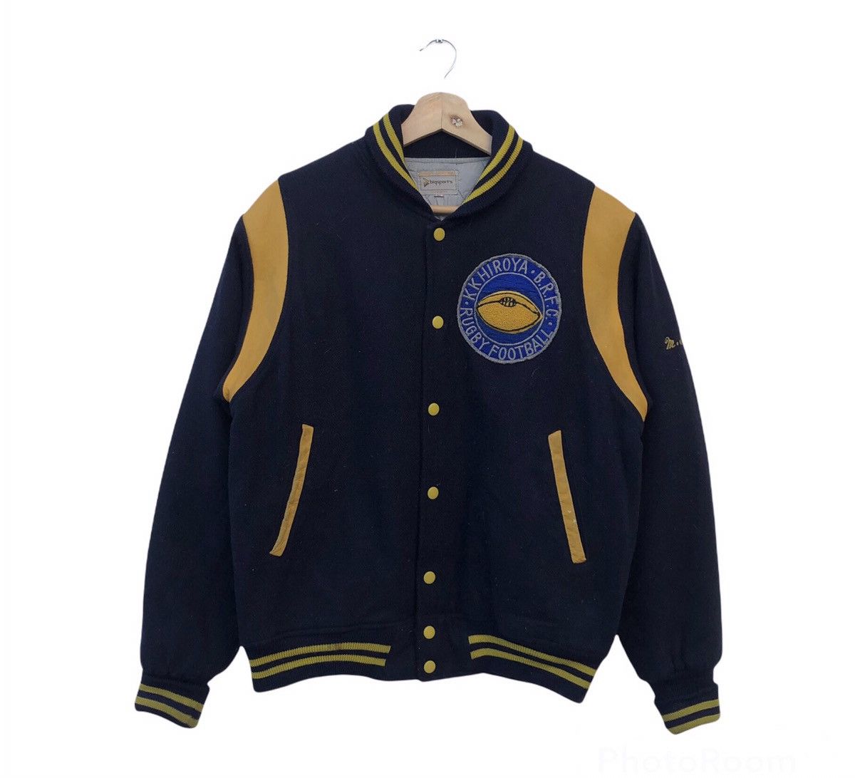 Sports Specialties VINTAGE VARSITY JACKET KK HIROYA B.R.F.C RUGBY