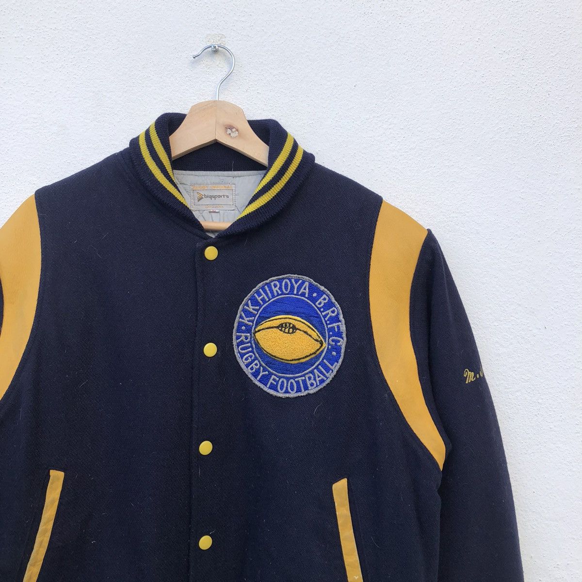 Sports Specialties VINTAGE VARSITY JACKET KK HIROYA B.R.F.C RUGBY FOOTBALL Size US M / EU 48-50 / 2 - 3 Thumbnail