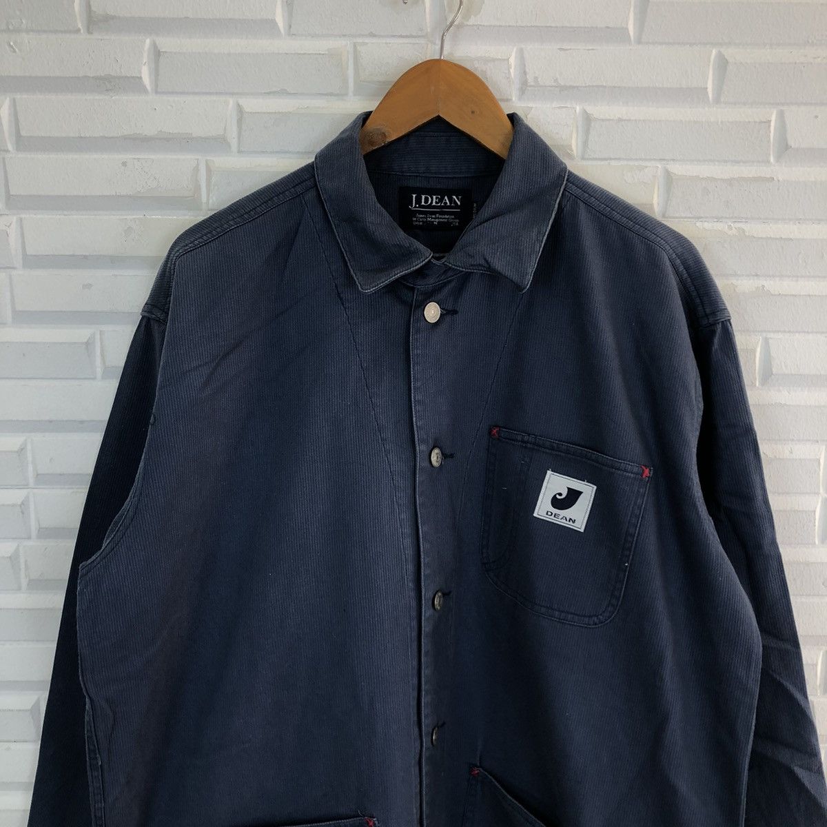 Japanese Brand VINTAGE HIKORY CHORE JACKET MULTI POCKET CARGO J.DEAN JAPAN Size US M / EU 48-50 / 2 - 3 Thumbnail