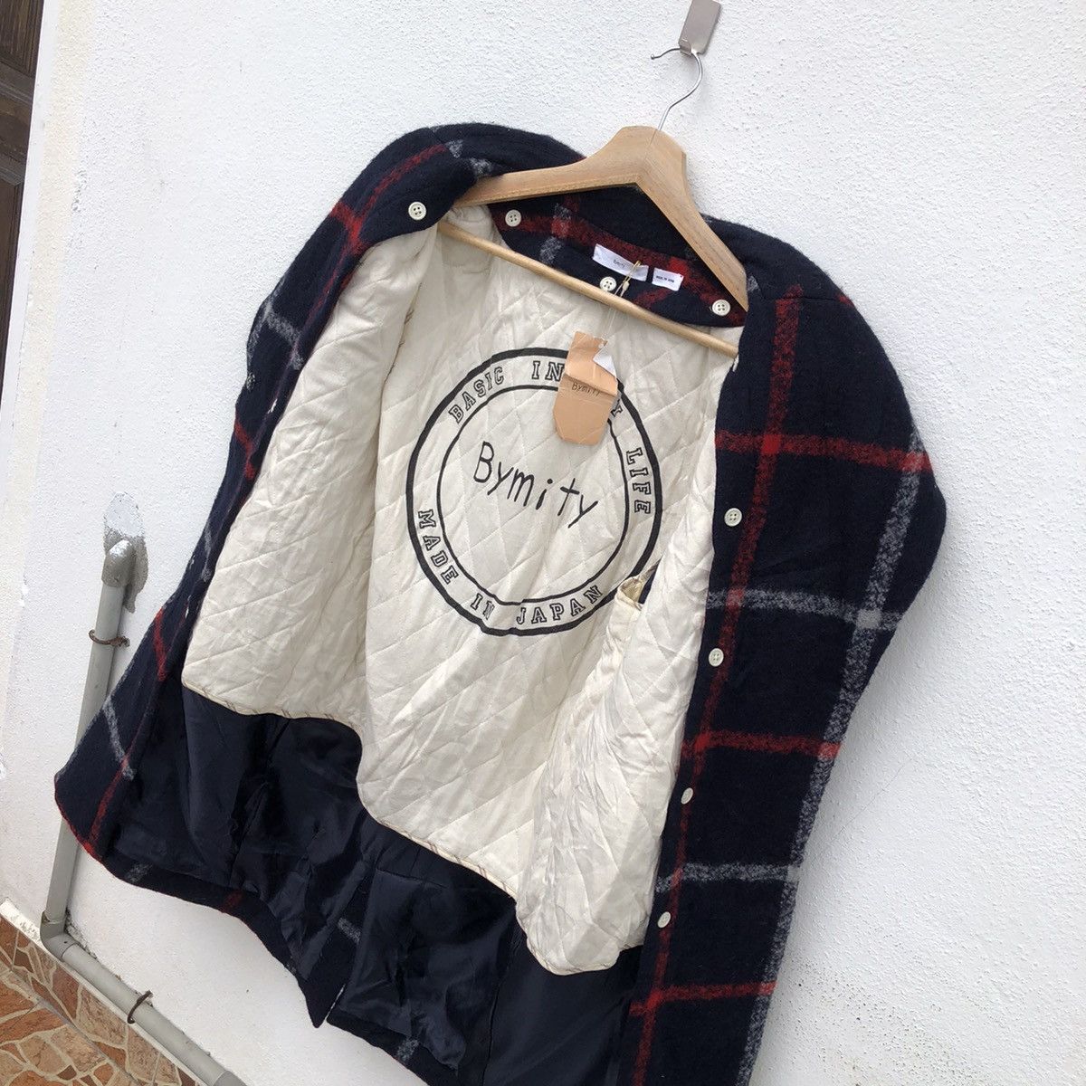 Japanese Brand NEW WITH TAG BYMITY MADE IN JAPAN TARTAN DESIGN WOOL JACKET Size US M / EU 48-50 / 2 - 12 Thumbnail